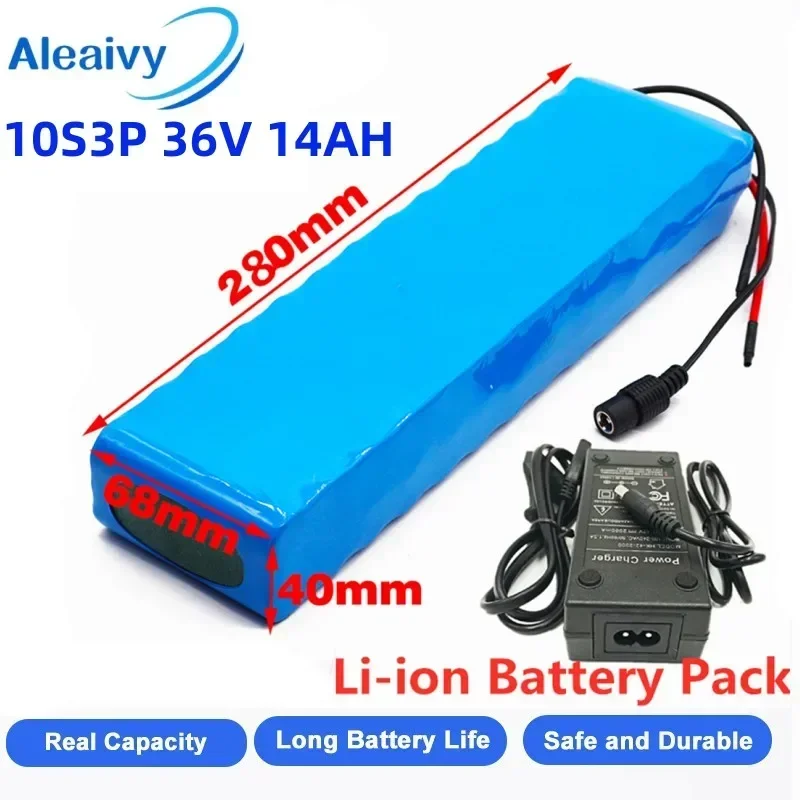 36V 14000mAh Battery Pack with 18650 Li-ion Cells and 350W Power for Electric Bicycles, Motorcycles, and Scooters with Charger
36V 14000mAh Battery Pack with 18650 Li-ion Cells and 350W Power for Electric Bicycles, Motorcycles, and Scooters with Charger