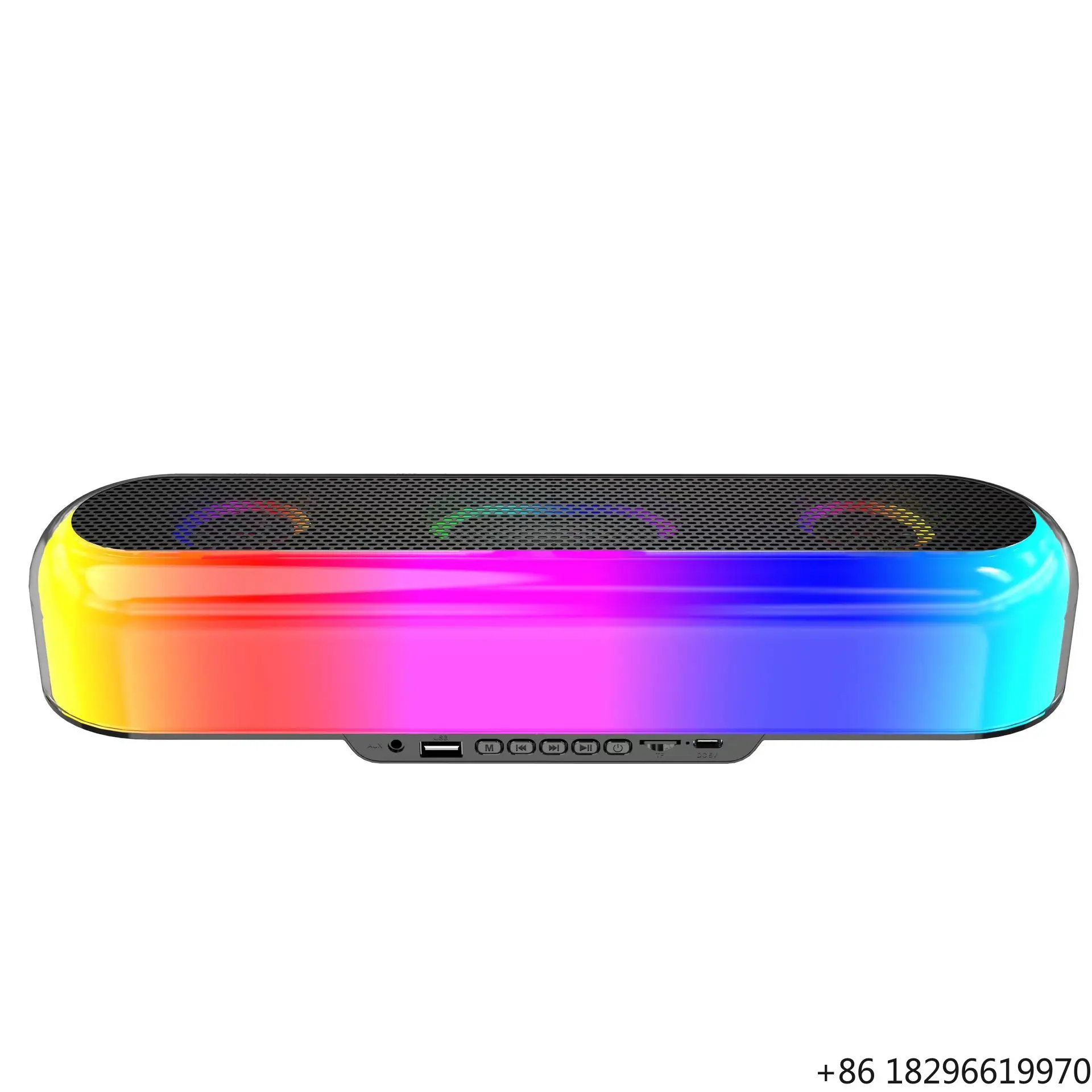 Bluetooth 5.3 RGB Flashing Light Long Strip Soundbar High Volume Heavy Bass Desktop Wireless Gaming Speaker
Bluetooth 5.3 RGB Flashing Light Long Strip Soundbar High Volume Heavy Bass Desktop Wireless Gaming Speaker