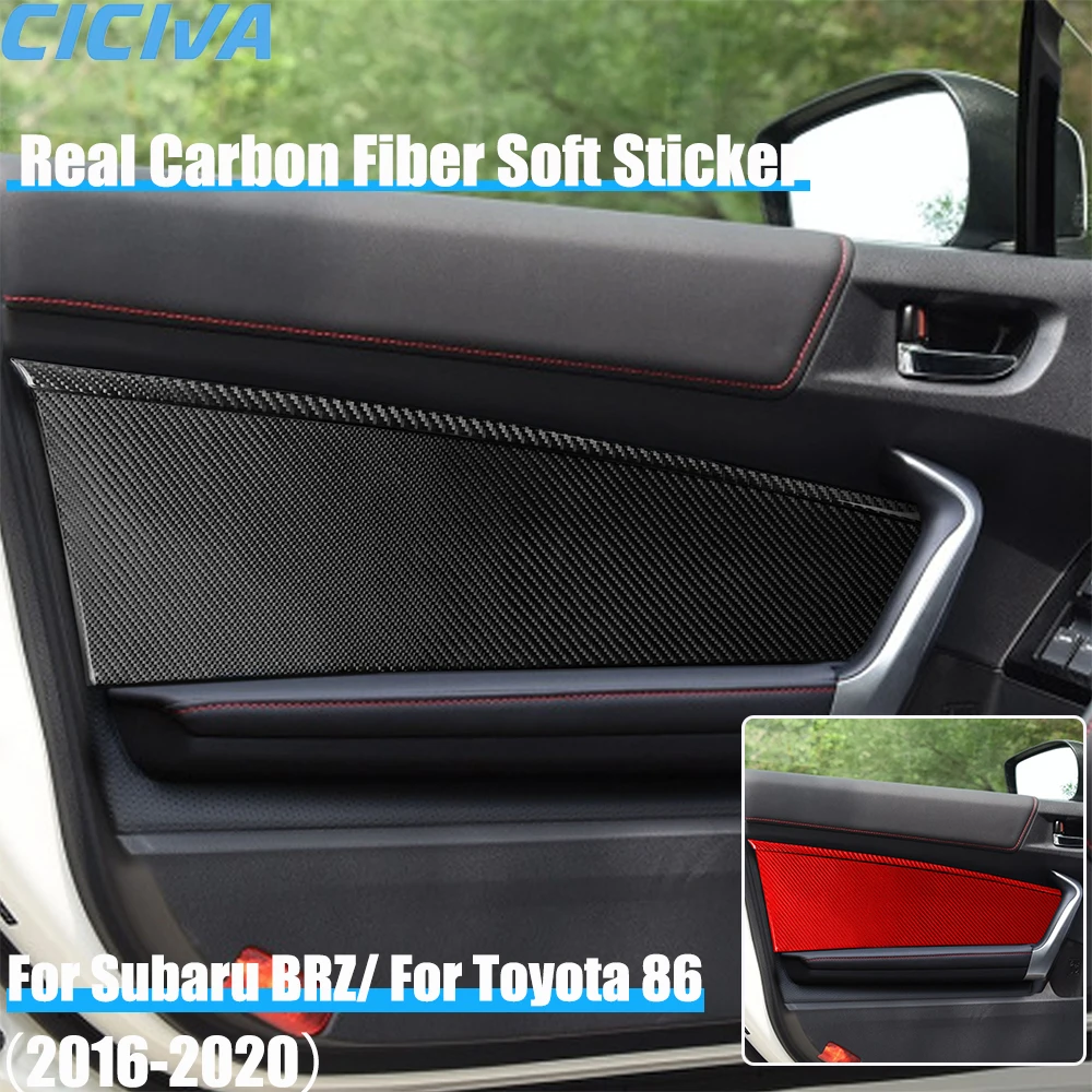 Автомобильные аксессуары из настоящего углеродного волокна, дверная панель, мягкая наклейка для Subaru BRZ Toyota 86 GT86 2016 2017 2018 2019 2020 
Автомобильные аксессуары из настоящего углеродного волокна, дверная панель, мягкая наклейка для Subaru BRZ Toyota 86 GT86 2016 2017 2018 2019 2020