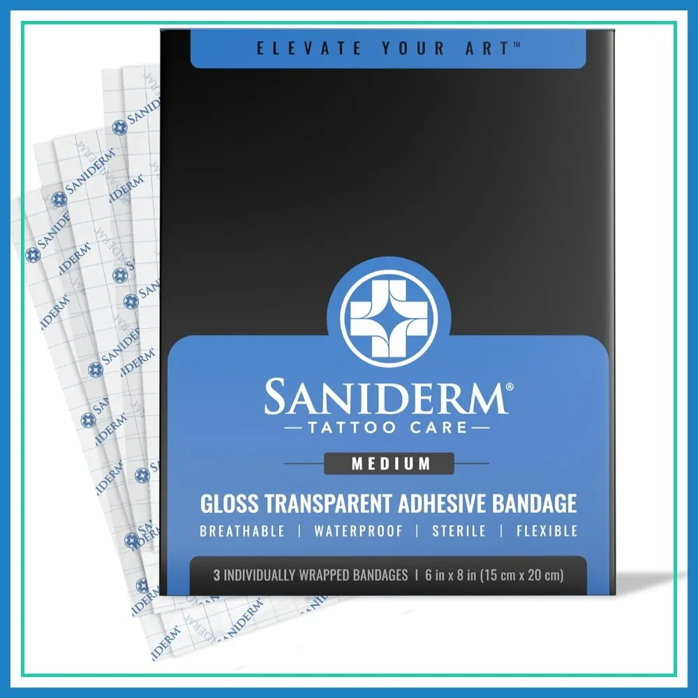 Tattoo Aftercare Bandage 3 Sheets (Medium 6x8in) – Faster Healing, Waterproof & Sterile
Tattoo Aftercare Bandage 3 Sheets (Medium 6x8in) – Faster Healing, Waterproof & Sterile