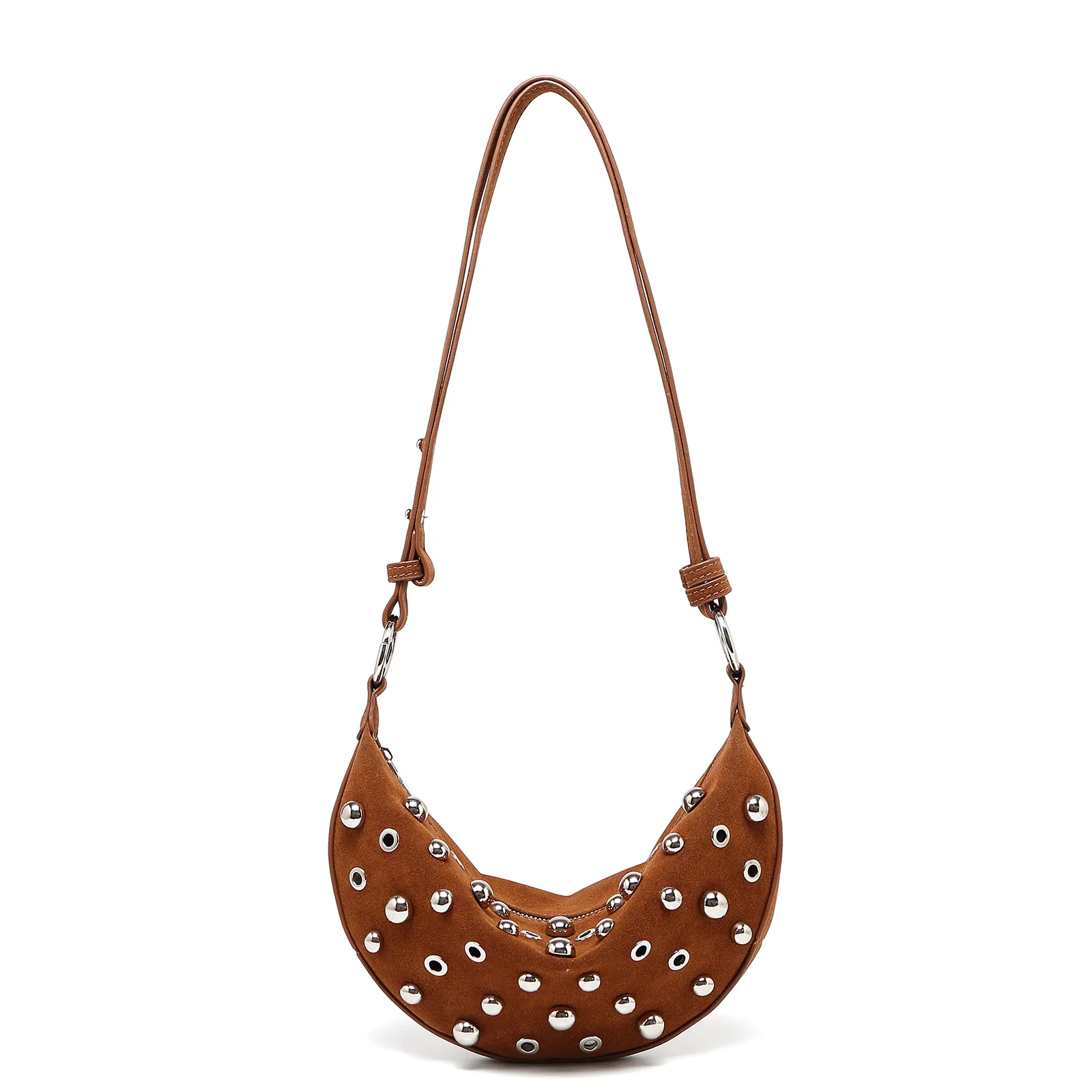 2025 New European and American fashion retro rivet crossbody bag metallic matte underarm bag women's dumpling bag
2025 New European and American fashion retro rivet crossbody bag metallic matte underarm bag women's dumpling bag