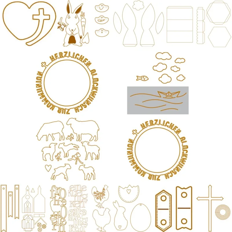 Easter lamb Heart chicken House Cutting Dies Scrapbook Decoration Stencil Embossing Template DIY Greeting Card Handmade 2026 new
Easter lamb Heart chicken House Cutting Dies Scrapbook Decoration Stencil Embossing Template DIY Greeting Card Handmade 2026 new