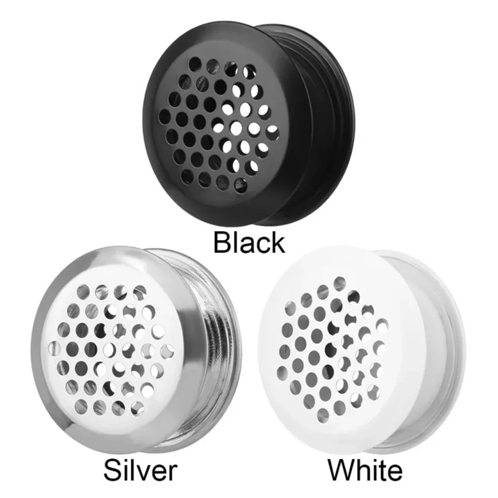 Stylish Stainless Steel Air Vent Holes for Wardrobe and Cabinet Ventilation Set of 5 in Silver White and Black
Stylish Stainless Steel Air Vent Holes for Wardrobe and Cabinet Ventilation Set of 5 in Silver White and Black