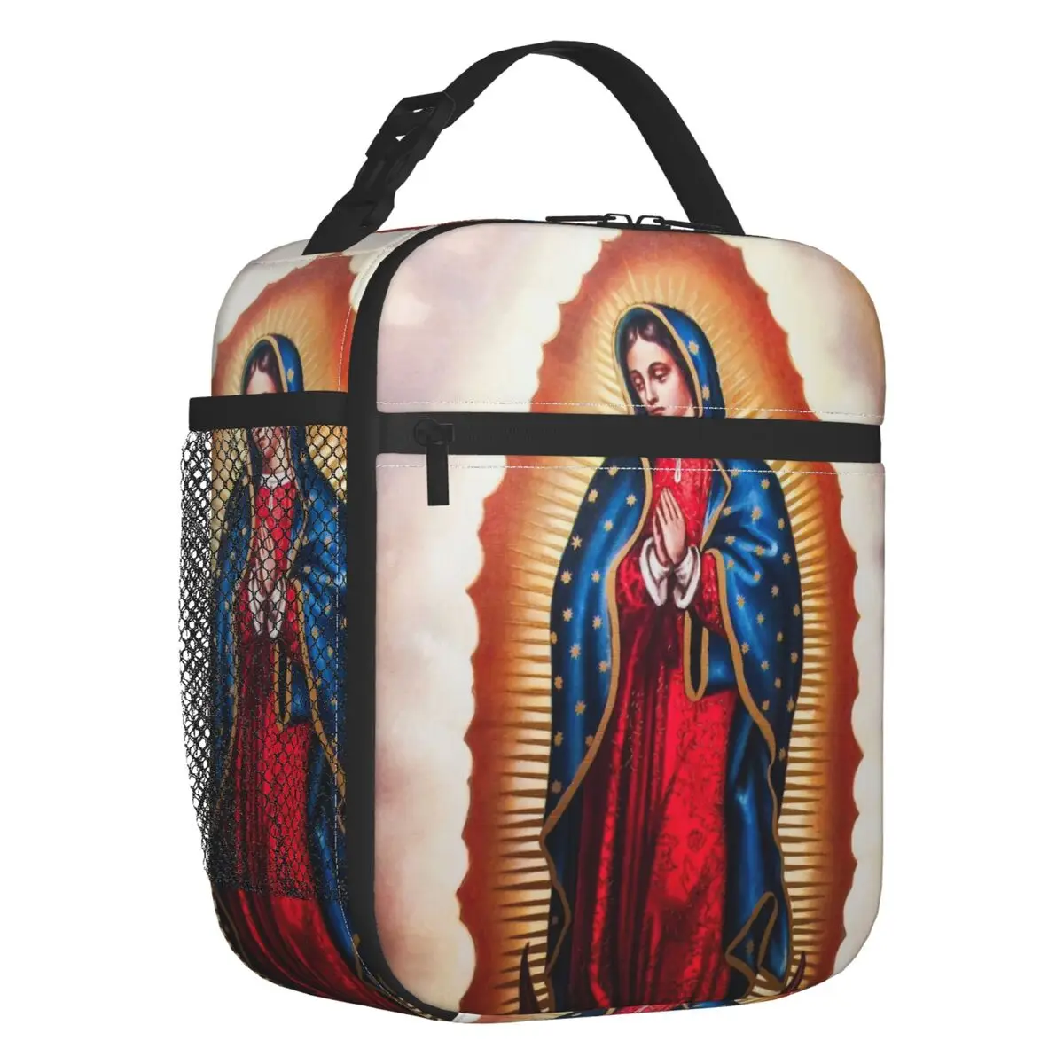 Custom Guadalupe Virgin Mary Lunch Bag Men Women Cooler Warm Insulated Lunch Boxes for Student School
Custom Guadalupe Virgin Mary Lunch Bag Men Women Cooler Warm Insulated Lunch Boxes for Student School