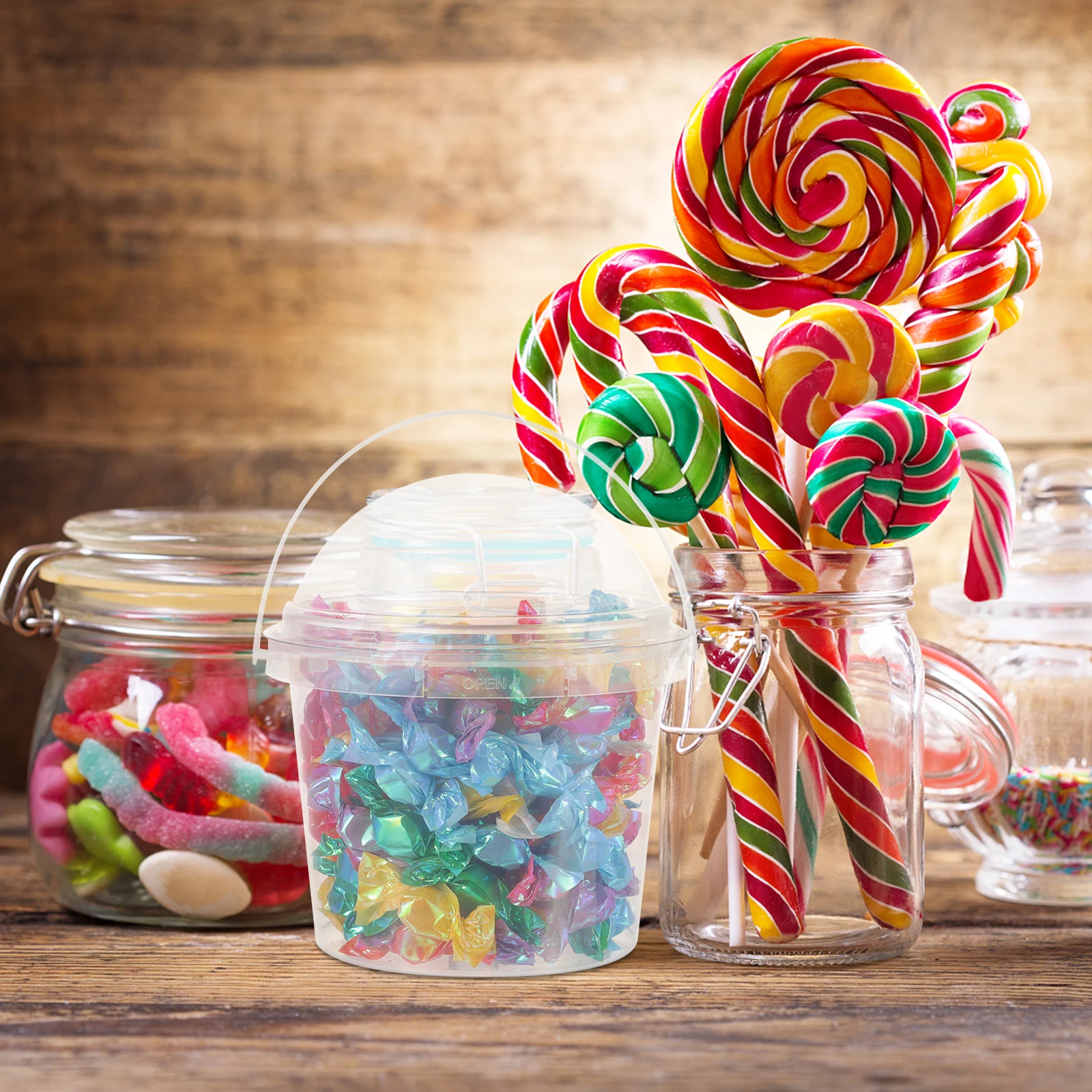 5Pcs Plastic Food Containers 500ml Clear Buckets with Lid for Popcorn Candy Ice Cream Snacks Grade Transparent Storage Bucket
5Pcs Plastic Food Containers 500ml Clear Buckets with Lid for Popcorn Candy Ice Cream Snacks Grade Transparent Storage Bucket