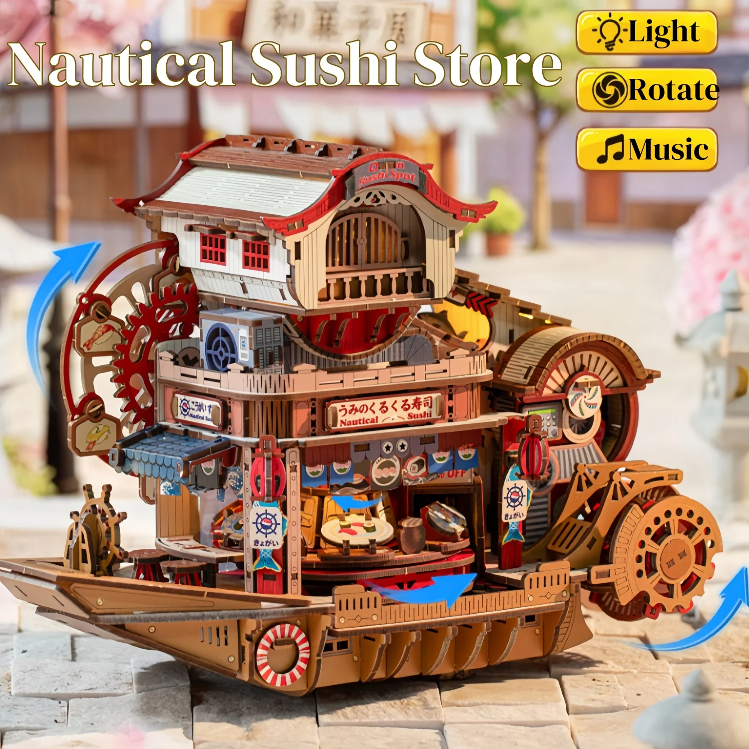 DIY Wooden Nautical Sushi Store Figurines Miniatures Bookend Assembled Houses for Friends Birthday Gifts Home Decoration
DIY Wooden Nautical Sushi Store Figurines Miniatures Bookend Assembled Houses for Friends Birthday Gifts Home Decoration