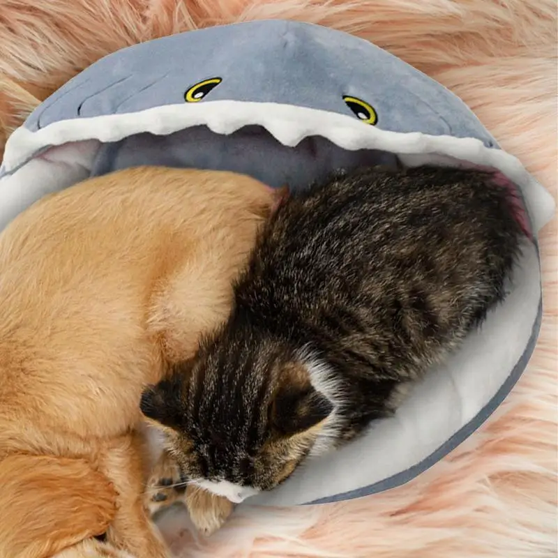 Shark Cat Bed Cave Cute Shark Soft Kennel Kitten Bed Anti-Slip Bottom Washable Funny Cat House Pet Supplies Removable Cushion
Shark Cat Bed Cave Cute Shark Soft Kennel Kitten Bed Anti-Slip Bottom Washable Funny Cat House Pet Supplies Removable Cushion