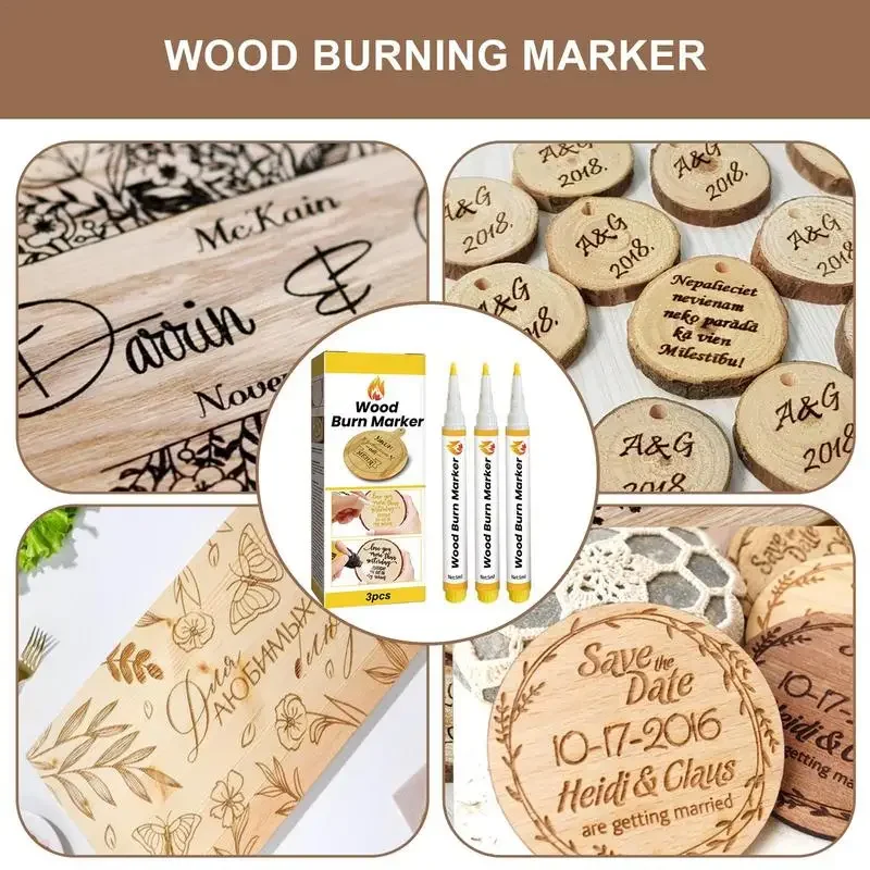 Scorch Pen Marker 3pcs 5ml Wood Burning Pen DIY Quick Craft Tools Creative Wood Markers For Artists Beginners Crafts
Scorch Pen Marker 3pcs 5ml Wood Burning Pen DIY Quick Craft Tools Creative Wood Markers For Artists Beginners Crafts