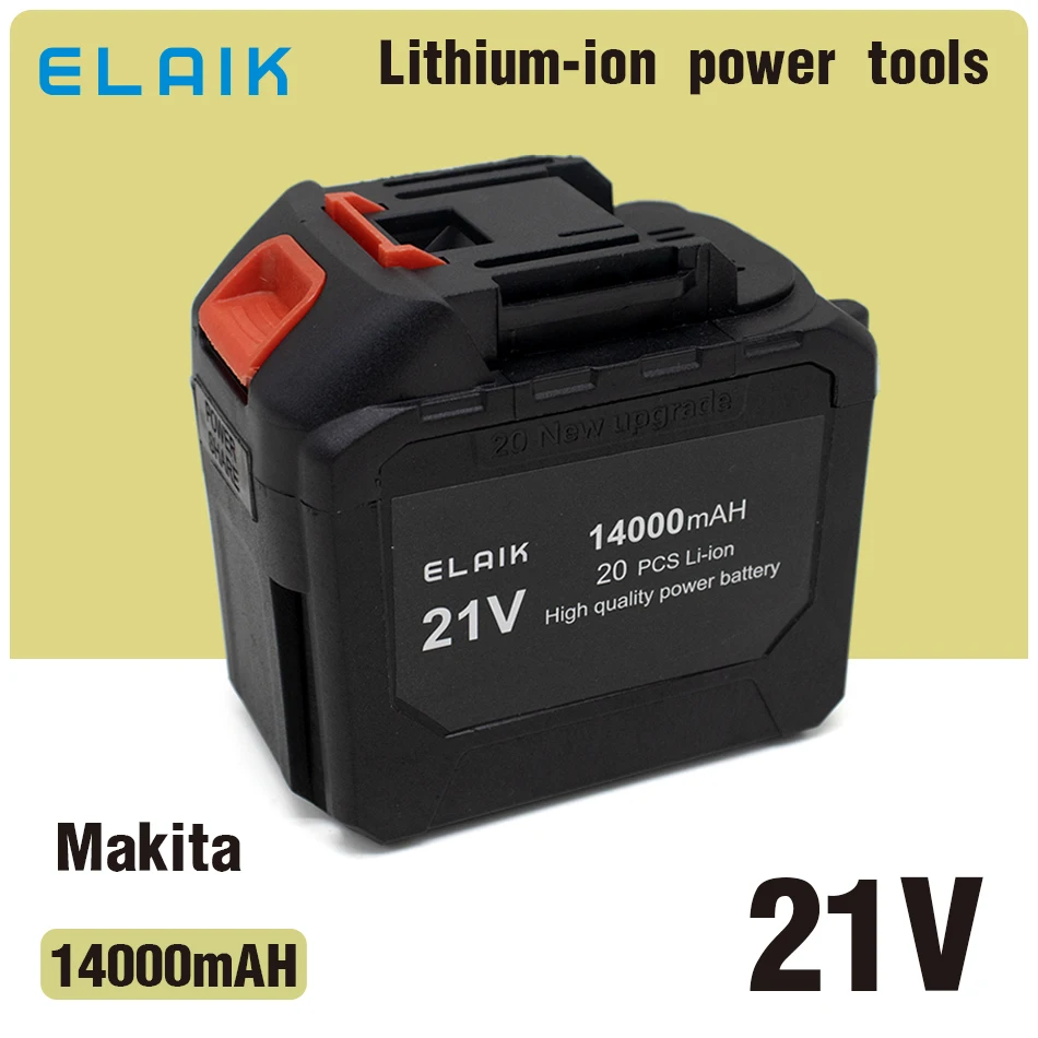 18V21V14000mAh 14A Suitable for Makita power tools electric screwdriver Electric drill lithium ion battery large capacity
18V21V14000mAh 14A Suitable for Makita power tools electric screwdriver Electric drill lithium ion battery large capacity