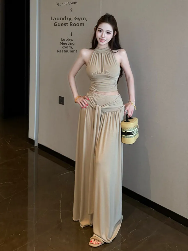 Elegant Pure Desire Summer New Style Women's Sleeveless Vest And Half-length Skirt Two-piece Set High-waist Breathable Fashion
Elegant Pure Desire Summer New Style Women's Sleeveless Vest And Half-length Skirt Two-piece Set High-waist Breathable Fashion