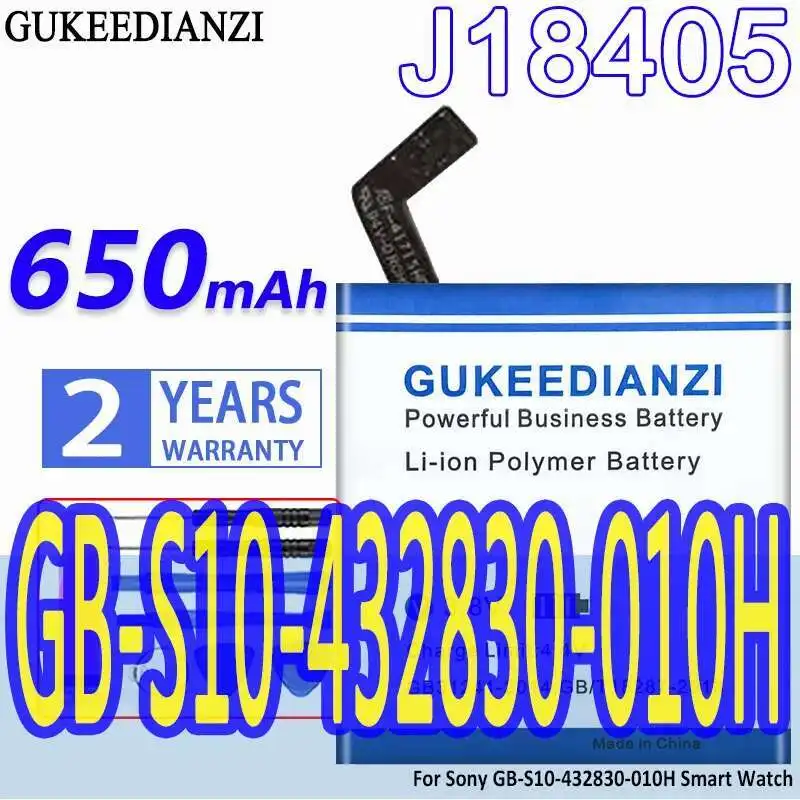 J18405 Long-Lasting Performance Watch Battery High-Efficiency 650Mah For Sony GB-S10-432830-010H Smart
J18405 Long-Lasting Performance Watch Battery High-Efficiency 650Mah For Sony GB-S10-432830-010H Smart
