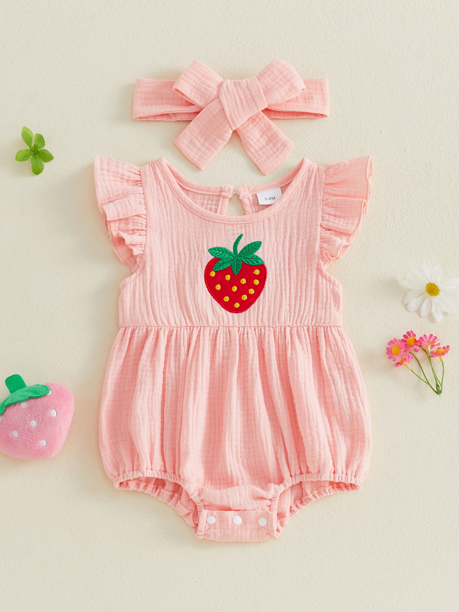 Очаровательный комплект для маленьких девочек с цветочным принтом и рюшами на рукавах, в комплекте с подходящей повязкой на голову и бантом. Милый летний наряд для новорожденных.
Очаровательный комплект для маленьких девочек с цветочным принтом и рюшами на рукавах, в комплекте с подходящей повязкой на голову и бантом. Милый летний наряд для новорожденных.