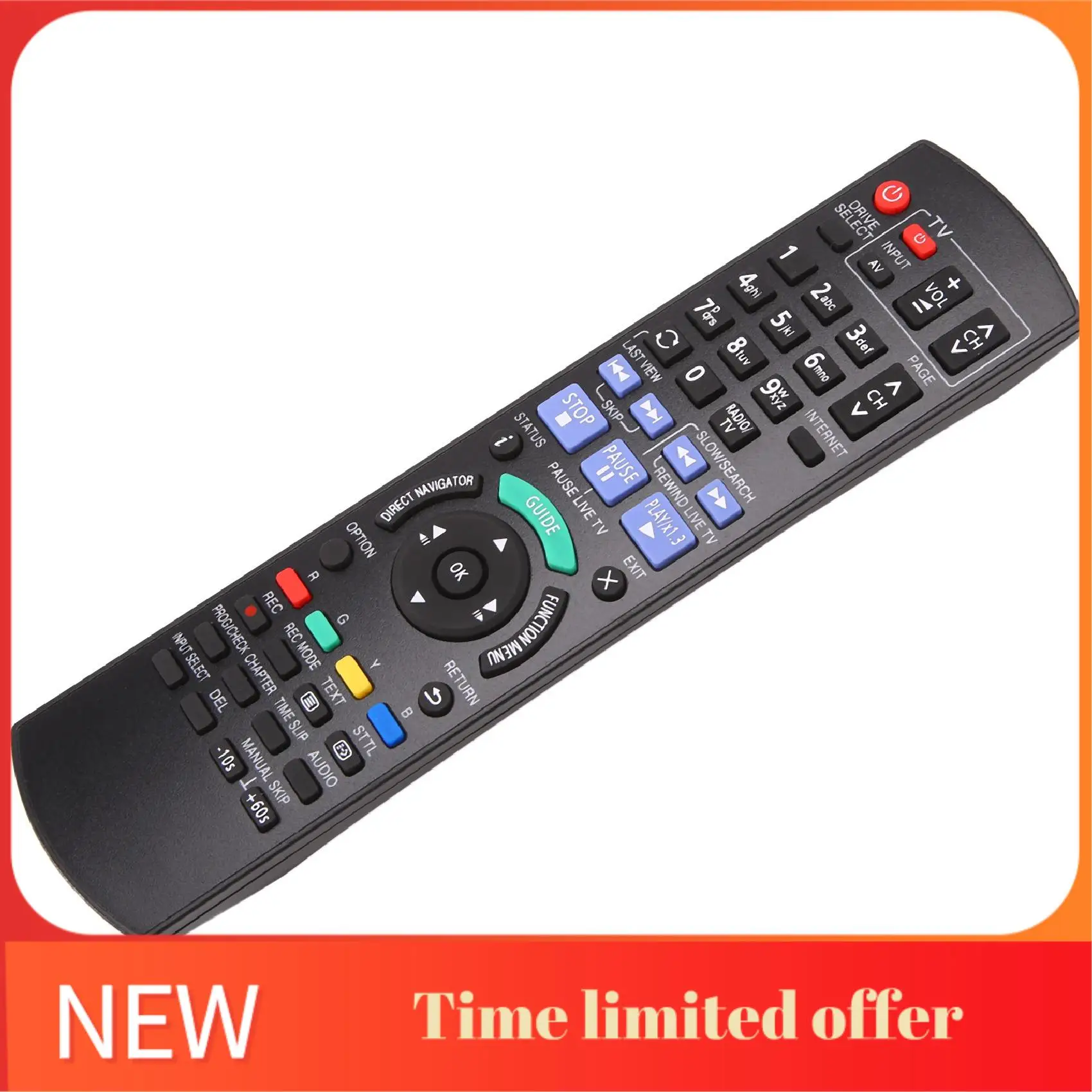 A42T-Remote Control Smart Remote Player Remote Control N2QAYB000980 For Panasonic Blu-Ray DVD
A42T-Remote Control Smart Remote Player Remote Control N2QAYB000980 For Panasonic Blu-Ray DVD