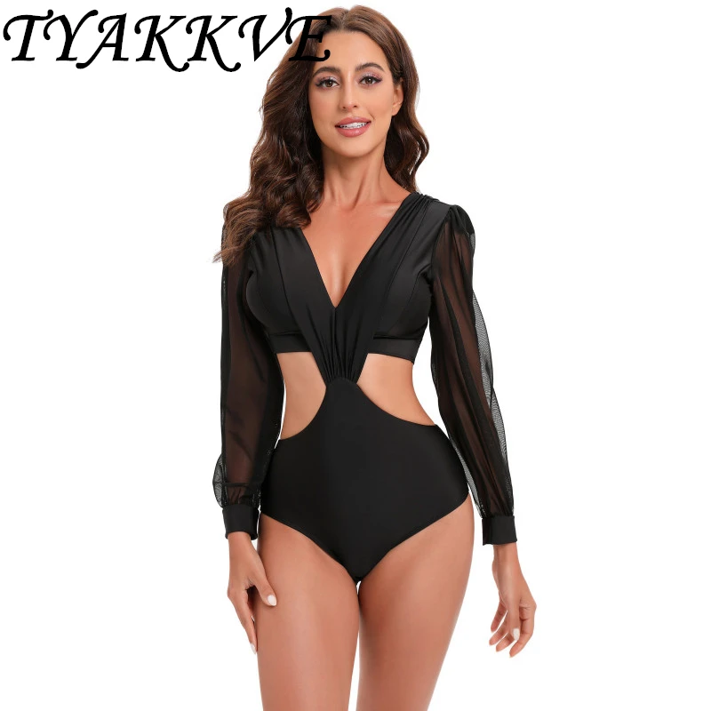TYAKKVE 2024 New Swimsuit Female Backless Long Sleeved One-piece Swimwear High Waisted Strap V-neck Women's swimsuit Bikini Set
TYAKKVE 2024 New Swimsuit Female Backless Long Sleeved One-piece Swimwear High Waisted Strap V-neck Women's swimsuit Bikini Set