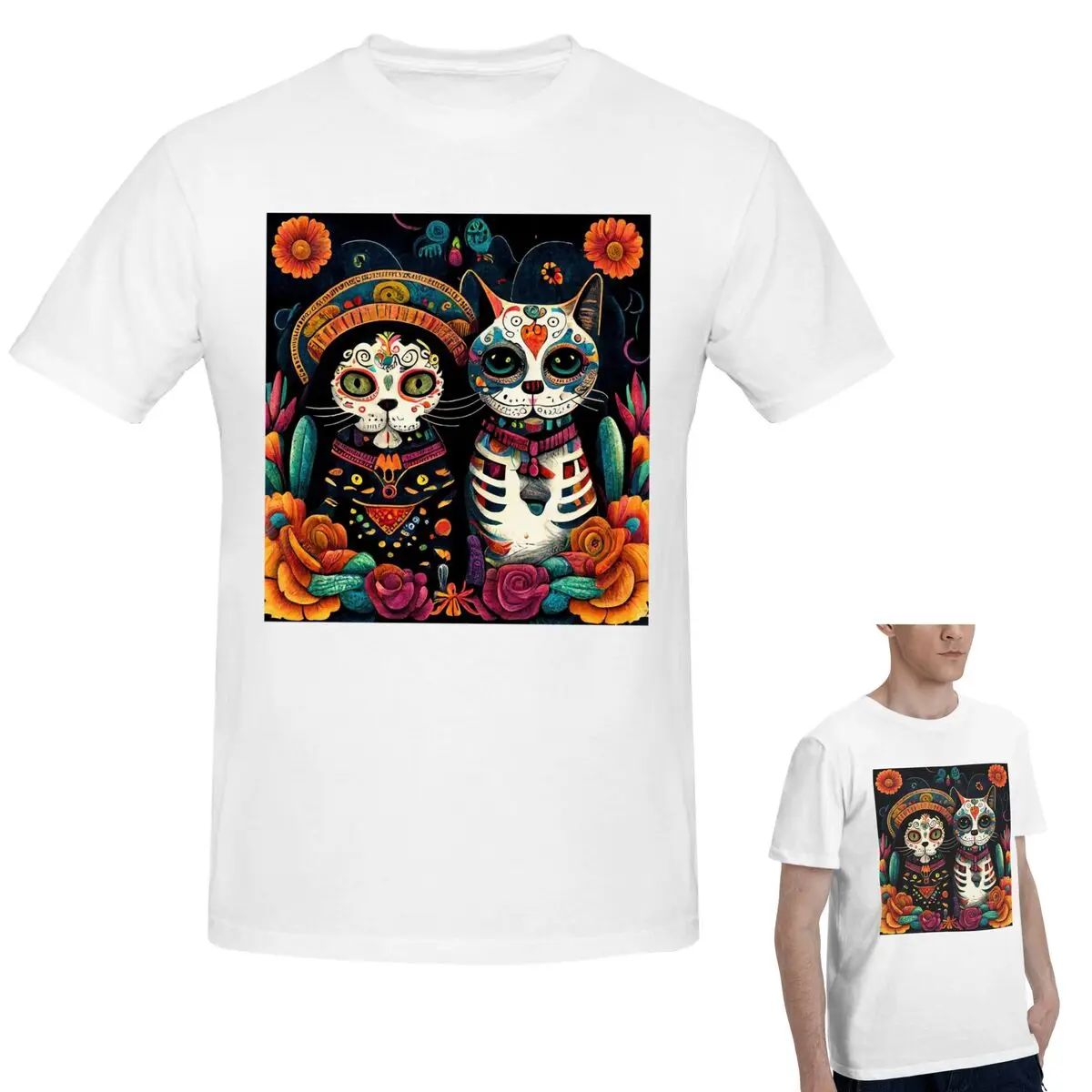 Day Of The Dead Kitten Cat Sugar Skull Dia De Los Muertos T-Shirt Men's Funny Oversized T Shirt Men Crew Neck Summer Shirts Tops
Day Of The Dead Kitten Cat Sugar Skull Dia De Los Muertos T-Shirt Men's Funny Oversized T Shirt Men Crew Neck Summer Shirts Tops