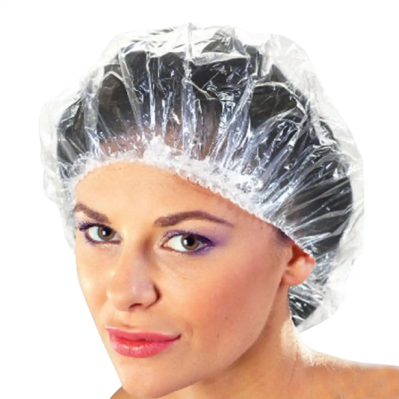 100 Clear Disposable Shower Caps for Salon, Food Service, Hospital Use - Waterproof Hair Protection
100 Clear Disposable Shower Caps for Salon, Food Service, Hospital Use - Waterproof Hair Protection