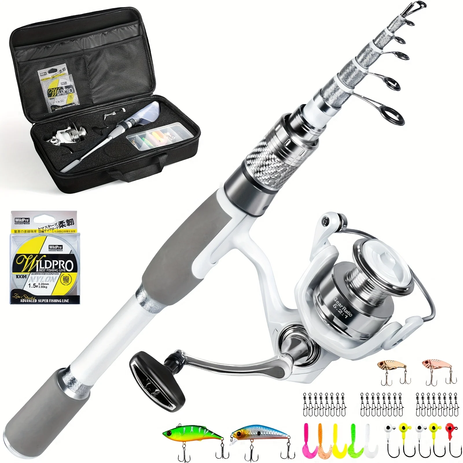 White fishing rod set
White fishing rod set