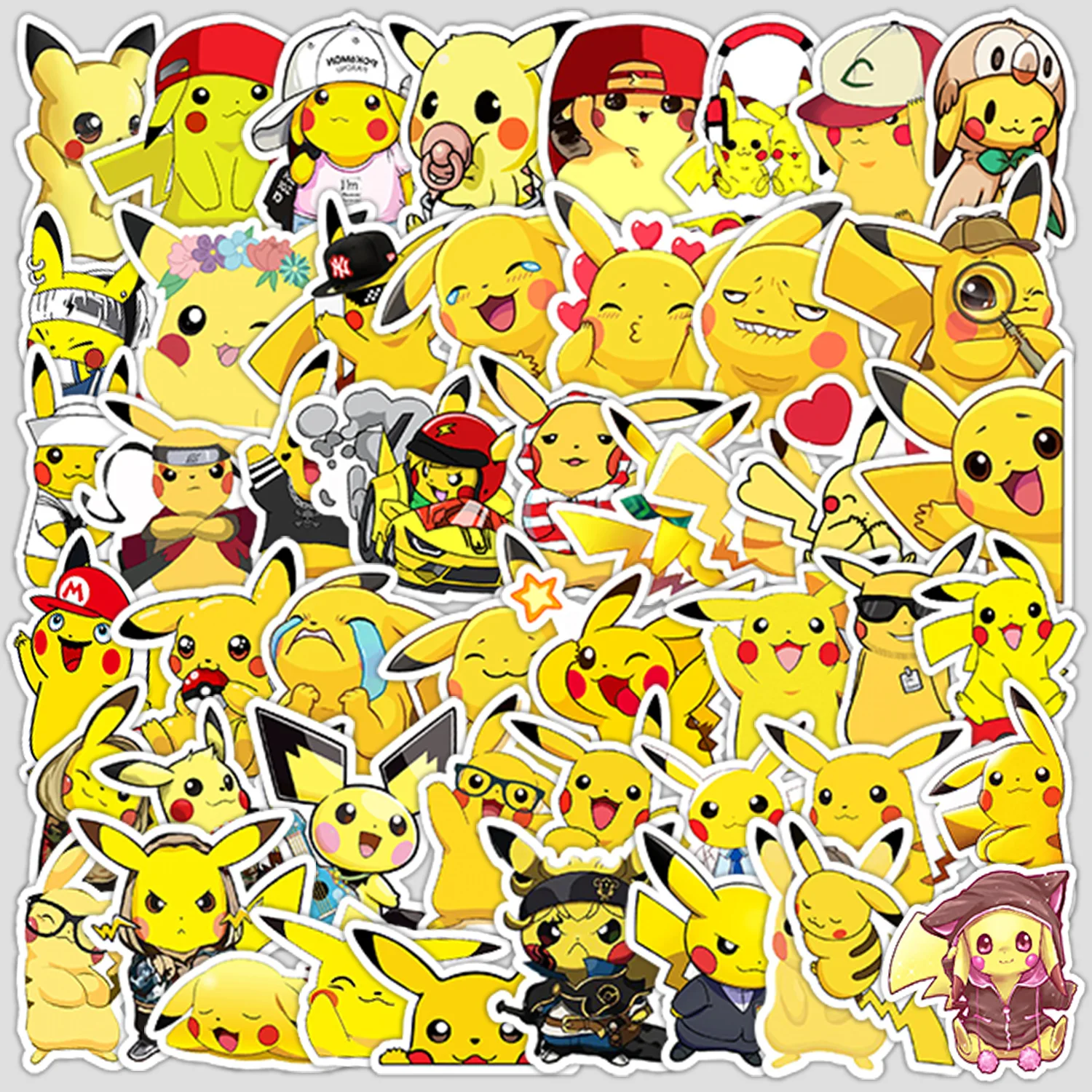 50PCS Cute Pikachu Pokemon Anime Stickers Funny Cartoon Toy DIY Notebook Luggage Guitar Fridge Laptop Graffiti Kids Sticker Gift
50PCS Cute Pikachu Pokemon Anime Stickers Funny Cartoon Toy DIY Notebook Luggage Guitar Fridge Laptop Graffiti Kids Sticker Gift