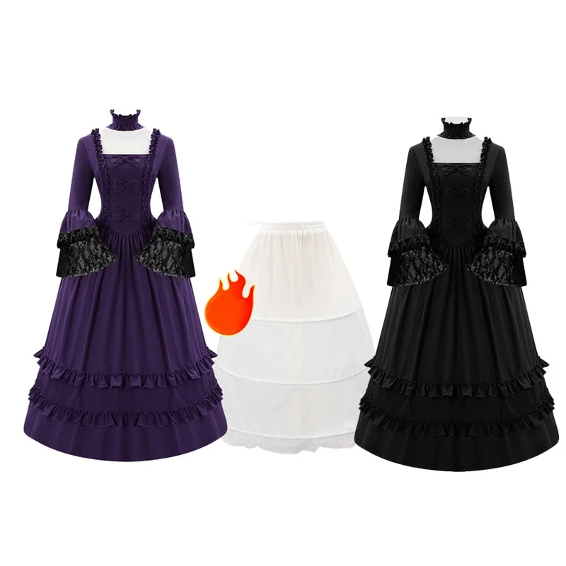 Medieval Victorian Court Witch Dress For Women Gothic Vintage Square Neck Mix Dress Halloween Witch Cosplay Party Costume
Medieval Victorian Court Witch Dress For Women Gothic Vintage Square Neck Mix Dress Halloween Witch Cosplay Party Costume