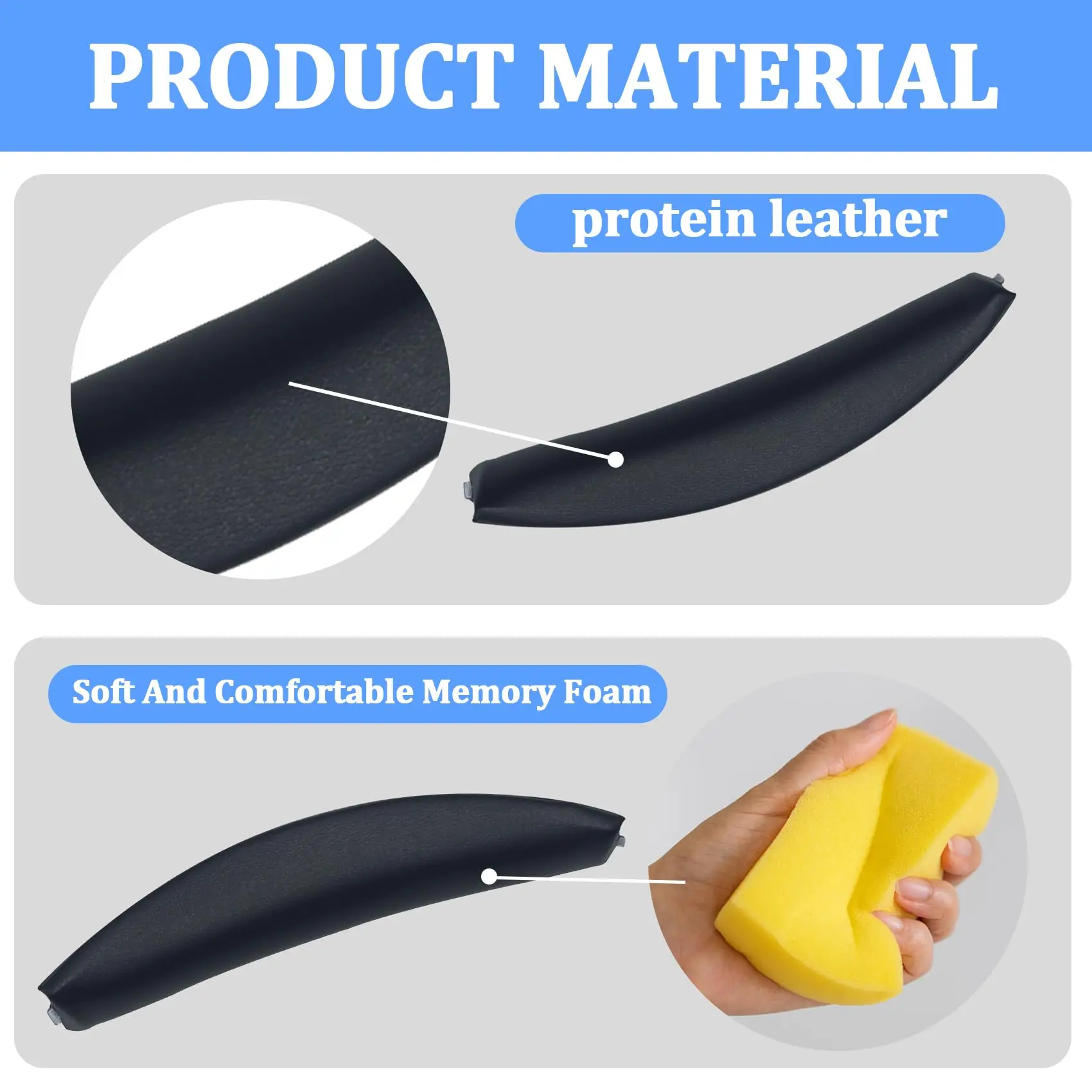 Replacement Headband Cushion for Anker Soundcore Space Q45 Headphones Soft Leather Replacement Headband Cushion for Anker Soundcore Space Q45 Headphones Soft Leather