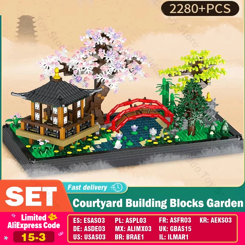 Courtyard Building Blocks Garden Zen Garden Architecture 2280PCS DIY Assembling Bricks Toy for Kids Adult Gifts for Collection
Courtyard Building Blocks Garden Zen Garden Architecture 2280PCS DIY Assembling Bricks Toy for Kids Adult Gifts for Collection