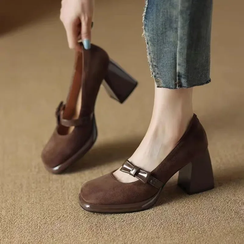 Shoes Female 2025 Mary Janes Women's High Heels Fashion Dress Pumps Women Solid Round Toe Chunky Heels Slip on Shoes Women
Shoes Female 2025 Mary Janes Women's High Heels Fashion Dress Pumps Women Solid Round Toe Chunky Heels Slip on Shoes Women