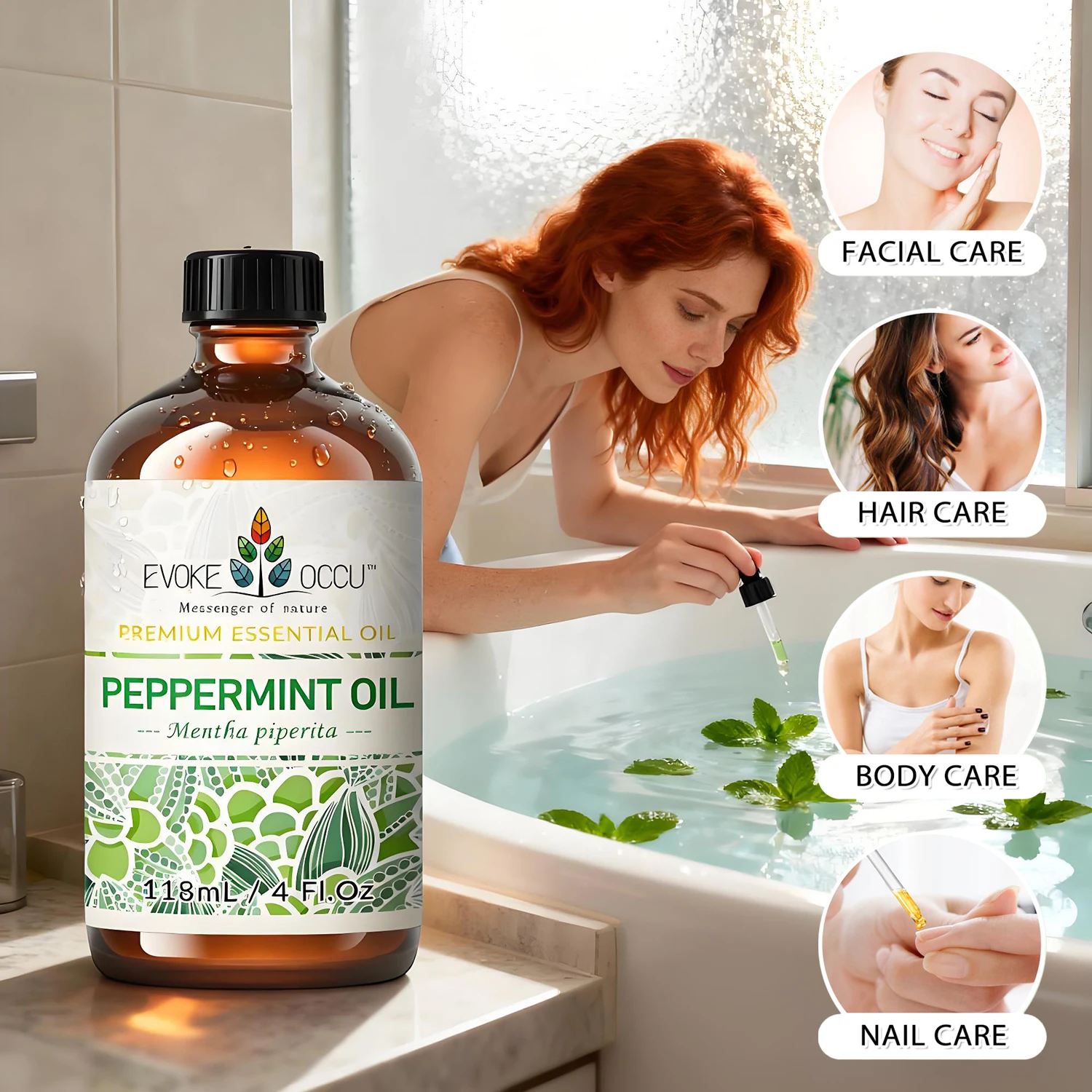 EVOKE OCCU Premium Peppermint Essential Oil 118ML for Face Cream Body Lotion Skin Hair Care Frankincense Ylang Ylang Patchouli
EVOKE OCCU Premium Peppermint Essential Oil 118ML for Face Cream Body Lotion Skin Hair Care Frankincense Ylang Ylang Patchouli