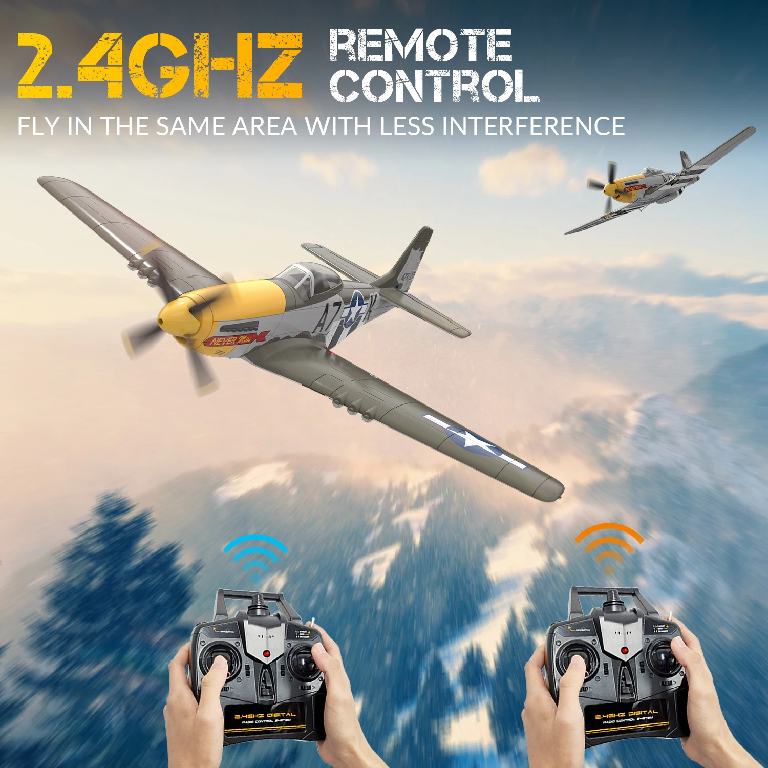 New Volantex 500mm P51 Mustang RC Plane 2.4G 4CH RC Fighter One Key Aerobatic RTF Aircraft Glider With Brushless Motor
New Volantex 500mm P51 Mustang RC Plane 2.4G 4CH RC Fighter One Key Aerobatic RTF Aircraft Glider With Brushless Motor