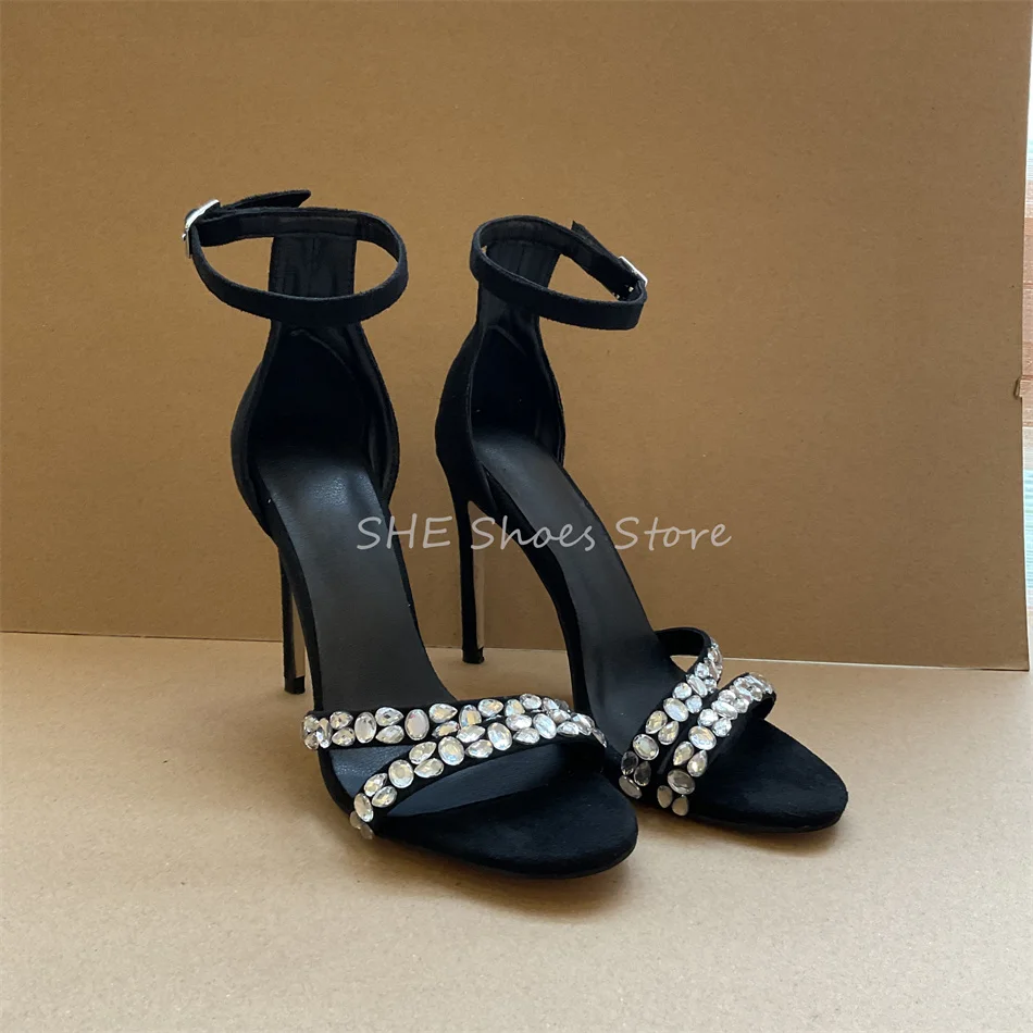 Sexy High-Heel Noble Casual Shoes for Women Crystal Narrow Band Sandals Wedding Dress Shoes Summer Lady Stilettos Sandals
Sexy High-Heel Noble Casual Shoes for Women Crystal Narrow Band Sandals Wedding Dress Shoes Summer Lady Stilettos Sandals