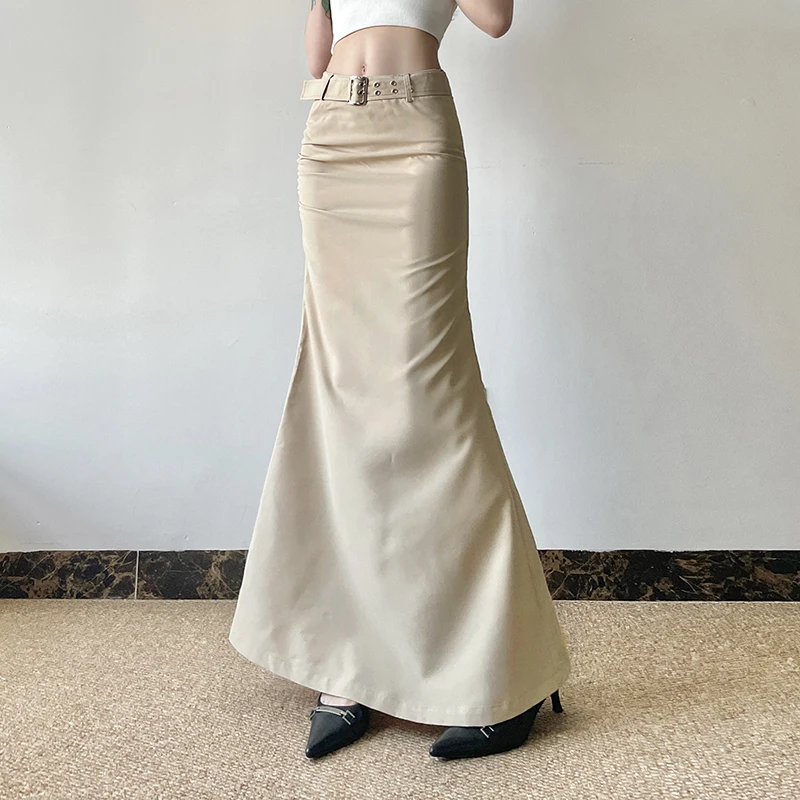 American Vintage Basic Waistband Pleated Workwear Half Skirt Low Waist Slim Fit and Slimming Spicy Girl Fish Tail Long Skirts
American Vintage Basic Waistband Pleated Workwear Half Skirt Low Waist Slim Fit and Slimming Spicy Girl Fish Tail Long Skirts