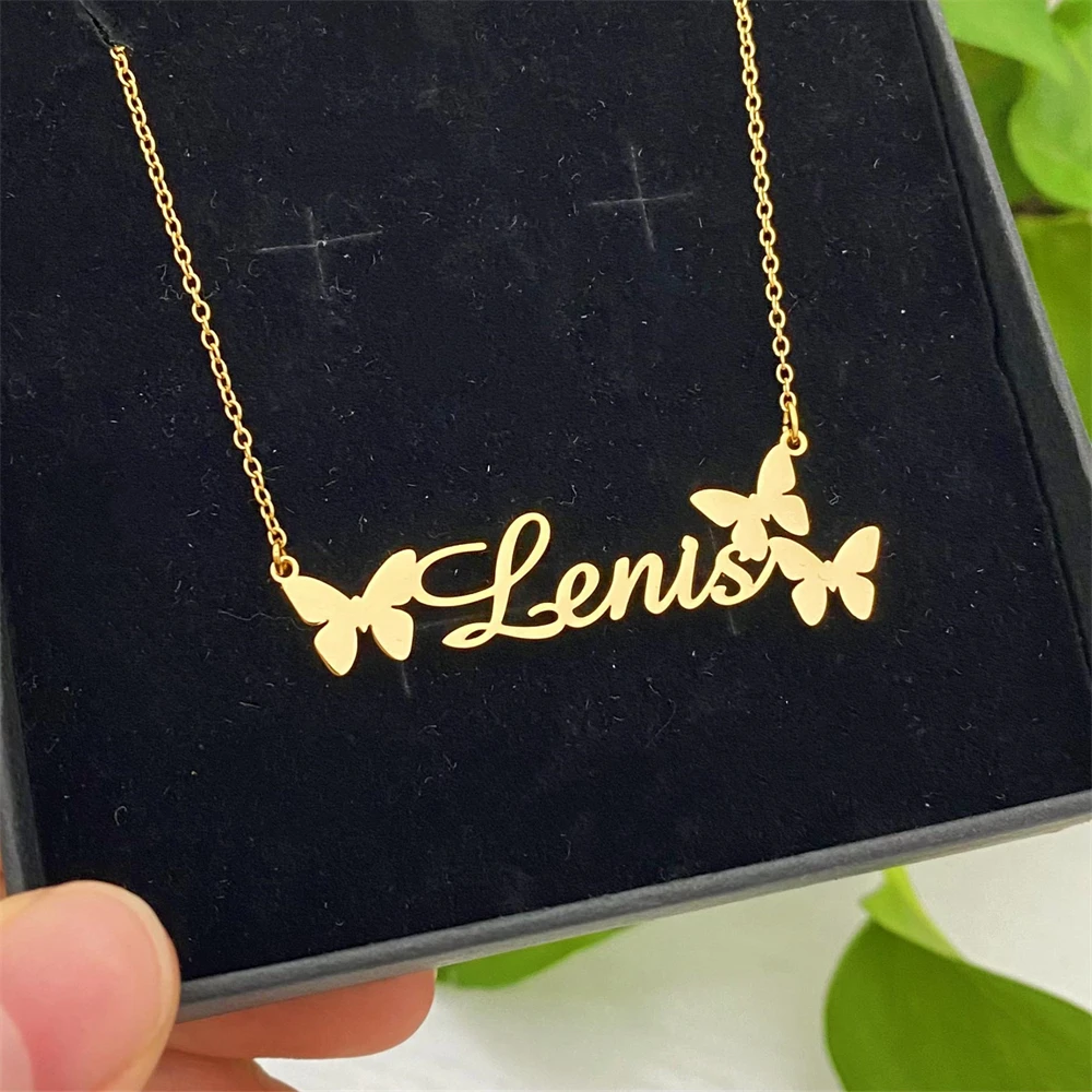 Custom Name Butterfly Necklace Adjustable Stainless Steel Chain Personalized Nameplate Pendant Necklaces Daughter Birthday Gift
Custom Name Butterfly Necklace Adjustable Stainless Steel Chain Personalized Nameplate Pendant Necklaces Daughter Birthday Gift