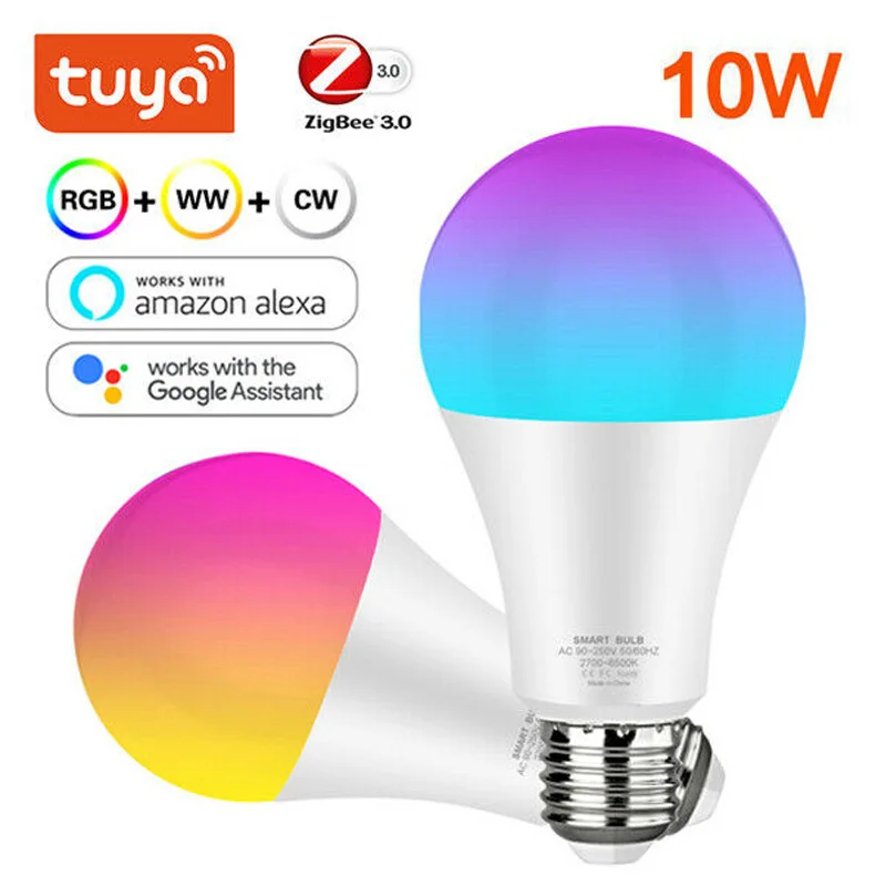 ZIGBEE Tuya Smart LED Bulb E27 Bubble Ball Bulb 10W 220V Dimmable RGBCCT Lamp APP Voice Control Alexa Google Assistant HomeDecor
ZIGBEE Tuya Smart LED Bulb E27 Bubble Ball Bulb 10W 220V Dimmable RGBCCT Lamp APP Voice Control Alexa Google Assistant HomeDecor