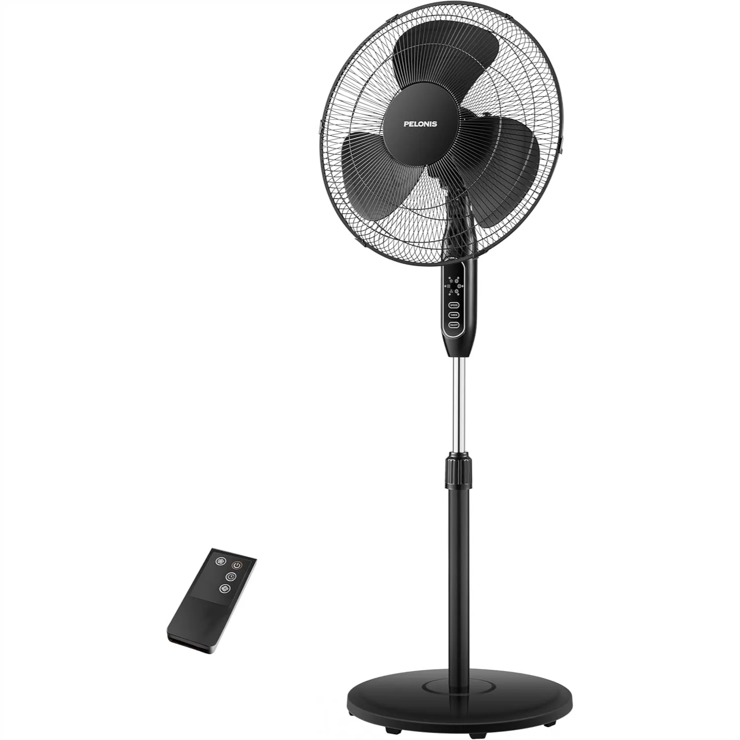 Pedestal Fan with Remote, 7-Hour Timer, 90° Oscillation, 3 Speeds, Adjustable Height for Bedroom, Living Room, Office
Pedestal Fan with Remote, 7-Hour Timer, 90° Oscillation, 3 Speeds, Adjustable Height for Bedroom, Living Room, Office