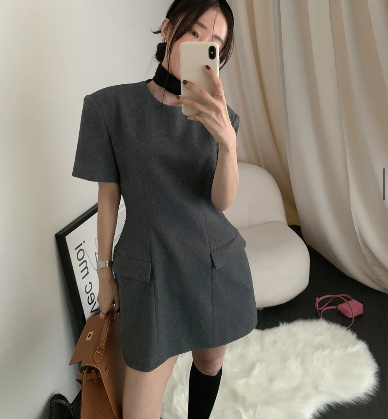 Новинка 2025 года, дизайнерский костюм во французском стиле, платье с короткими рукавами, элегантная женская модная рабочая одежда, повседневная юбка f069 
Новинка 2025 года, дизайнерский костюм во французском стиле, платье с короткими рукавами, элегантная женская модная рабочая одежда, повседневная юбка f069