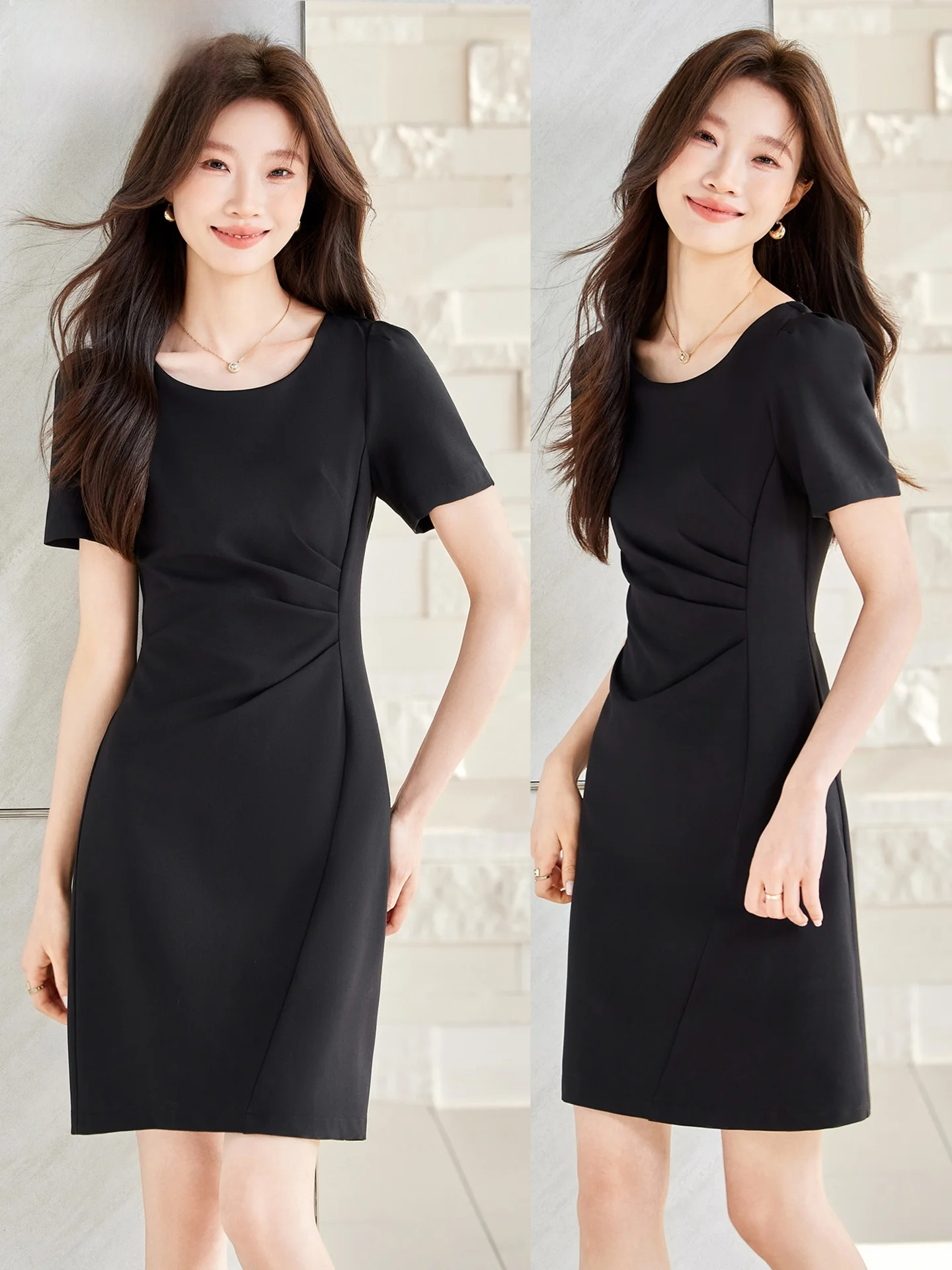 Elegant Short Sleeve Summer Dress Women's 2026 New High-End Premium Waist-Cinching Dress Professional Skirt for Work
Elegant Short Sleeve Summer Dress Women's 2026 New High-End Premium Waist-Cinching Dress Professional Skirt for Work