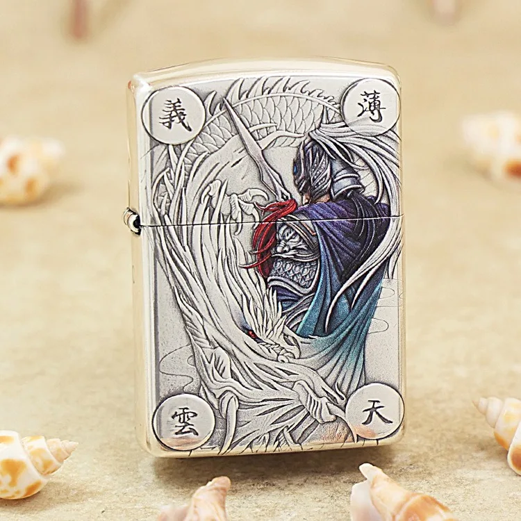 Genuine Zippo oil lighter Hero Zhao Yun copper windproof cigarette Kerosene lighters Gift with anti-counterfeiting code
Genuine Zippo oil lighter Hero Zhao Yun copper windproof cigarette Kerosene lighters Gift with anti-counterfeiting code