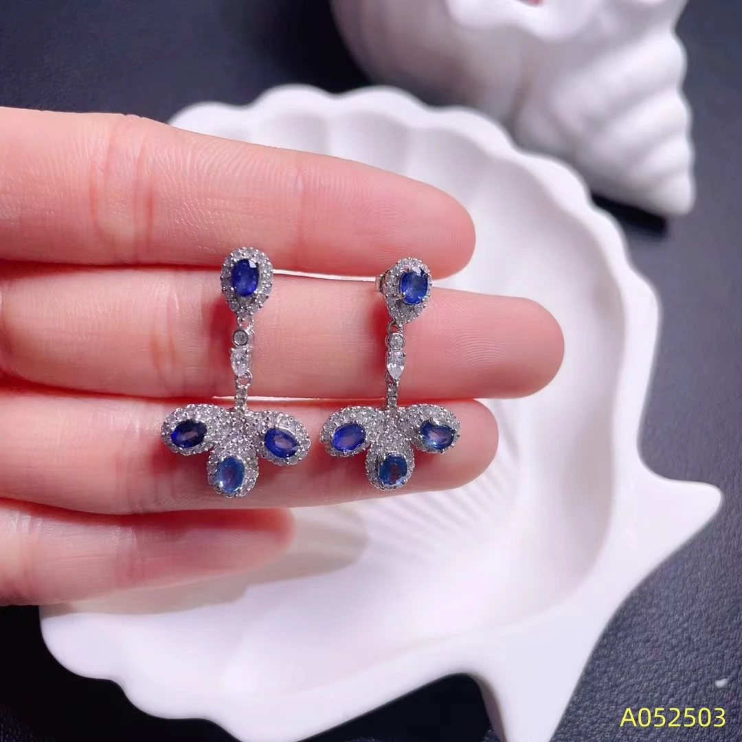 KJJEAXCMY Fine Jewelry S925 Pure Silver Exquisite Inlaid Natural Sapphire Women's Earrings High Clarity Gems Support Testing
KJJEAXCMY Fine Jewelry S925 Pure Silver Exquisite Inlaid Natural Sapphire Women's Earrings High Clarity Gems Support Testing