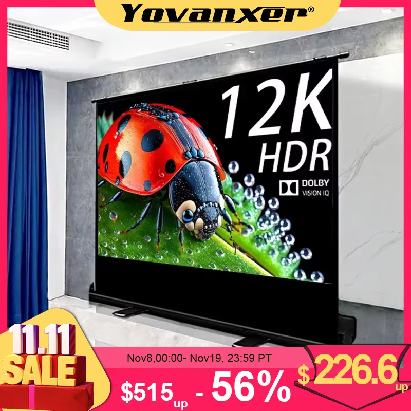 Universal Portable Floor Standing Pull Up Projection Screen 16:9 4:3 16:10 Full Screen for Normal UST Projectors 4K 3D Supported
Universal Portable Floor Standing Pull Up Projection Screen 16:9 4:3 16:10 Full Screen for Normal UST Projectors 4K 3D Supported