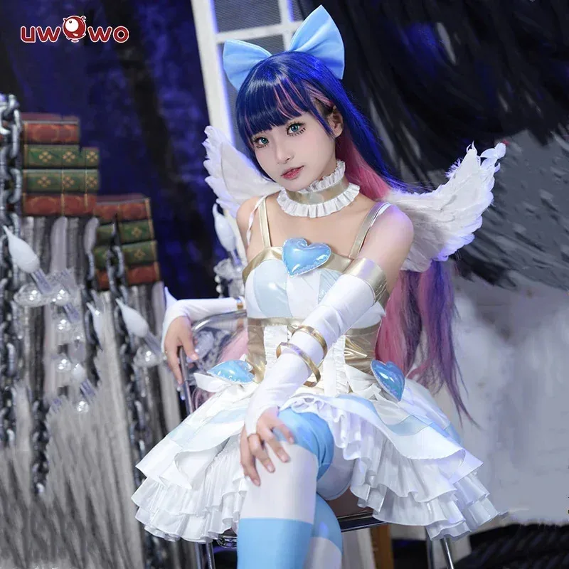 Cosplay Stocking Angell Cosplay Costume Dress with Wings Full Set Halloween Costumes
Cosplay Stocking Angell Cosplay Costume Dress with Wings Full Set Halloween Costumes
