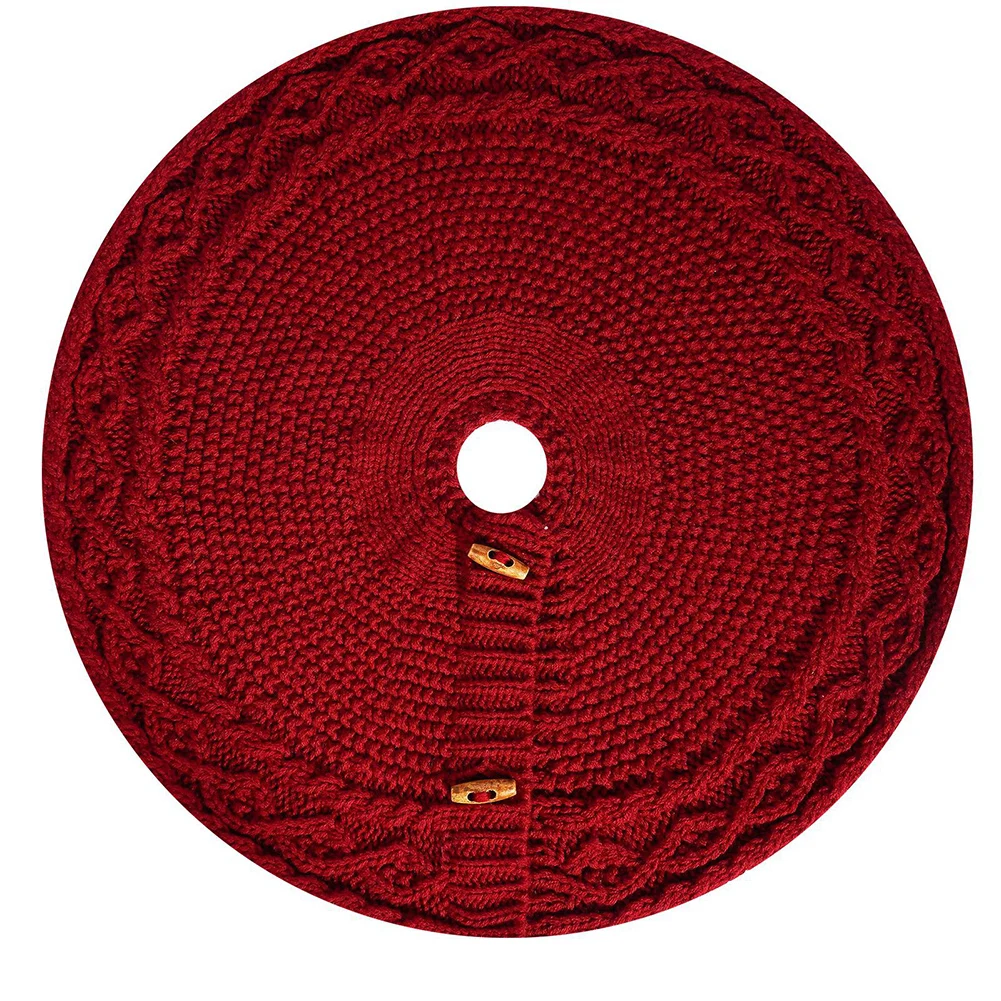 Wine Red Tree Skirt Christmas Tree Skirt Secure Toggle Buttons Textured Finish 18-inch Size Cozy Aesthetic Design
Wine Red Tree Skirt Christmas Tree Skirt Secure Toggle Buttons Textured Finish 18-inch Size Cozy Aesthetic Design