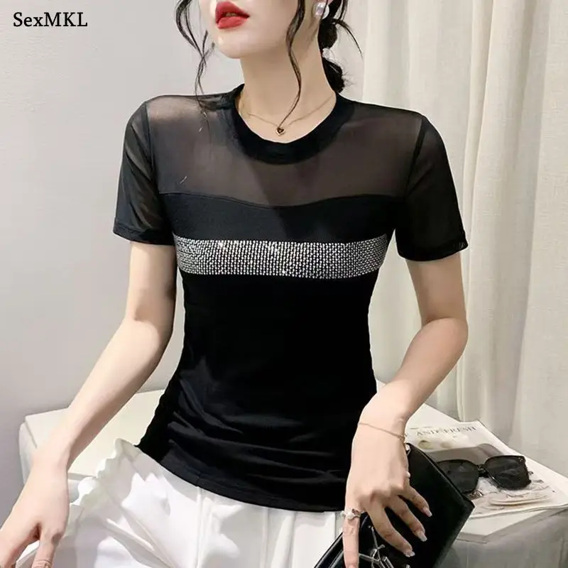 Summer Diamonds Black T Shirts Women Casual Short Sleeve White Tshirt Y2k Clothes Slim Ladies Korean Fashion Harajuku T-shirts
Summer Diamonds Black T Shirts Women Casual Short Sleeve White Tshirt Y2k Clothes Slim Ladies Korean Fashion Harajuku T-shirts