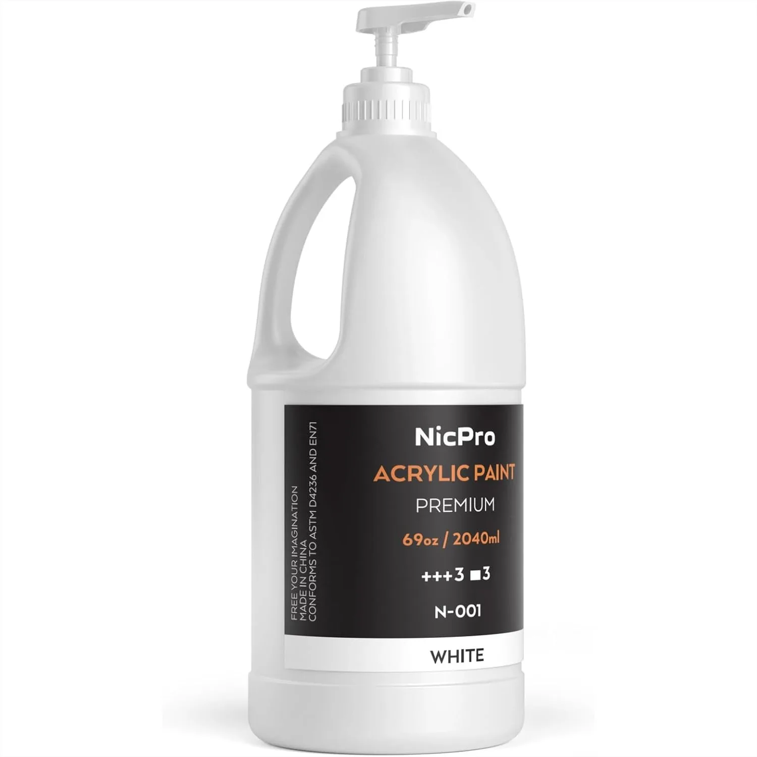 Nicpro Large White Acrylic Paint Set 2040ml Rich Pigments for Canvas Wood Leather Fabric Stone Craft Beginner Artist with Pump
Nicpro Large White Acrylic Paint Set 2040ml Rich Pigments for Canvas Wood Leather Fabric Stone Craft Beginner Artist with Pump