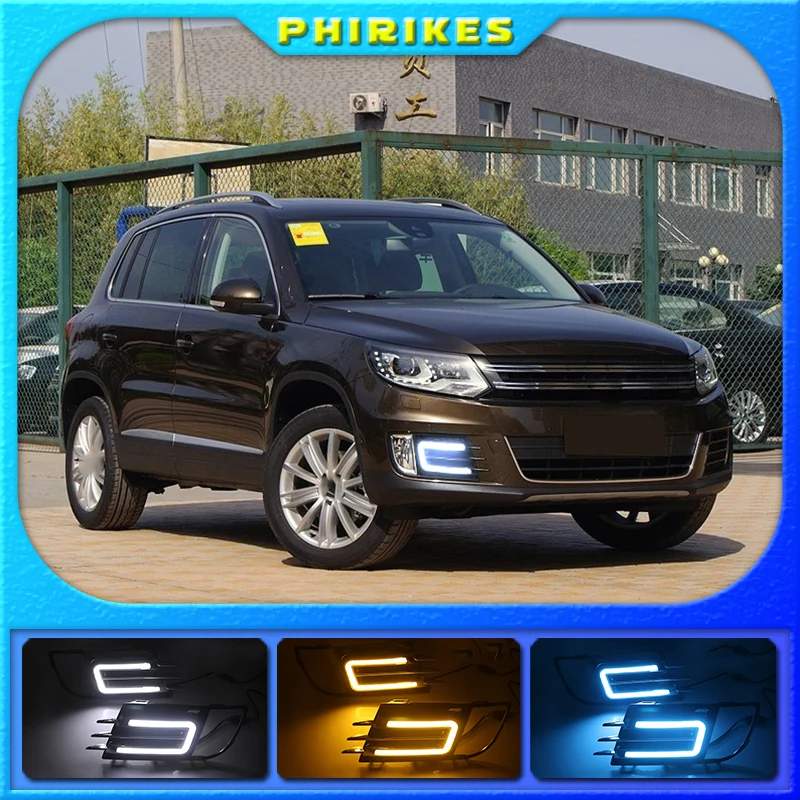 Дневные ходовые огни для Volkswagen Tiguan 2013, 2014, 2016, дневные ходовые огни, желтые поворотные ночные синие функции, 2 шт.
Дневные ходовые огни для Volkswagen Tiguan 2013, 2014, 2016, дневные ходовые огни, желтые поворотные ночные синие функции, 2 шт.