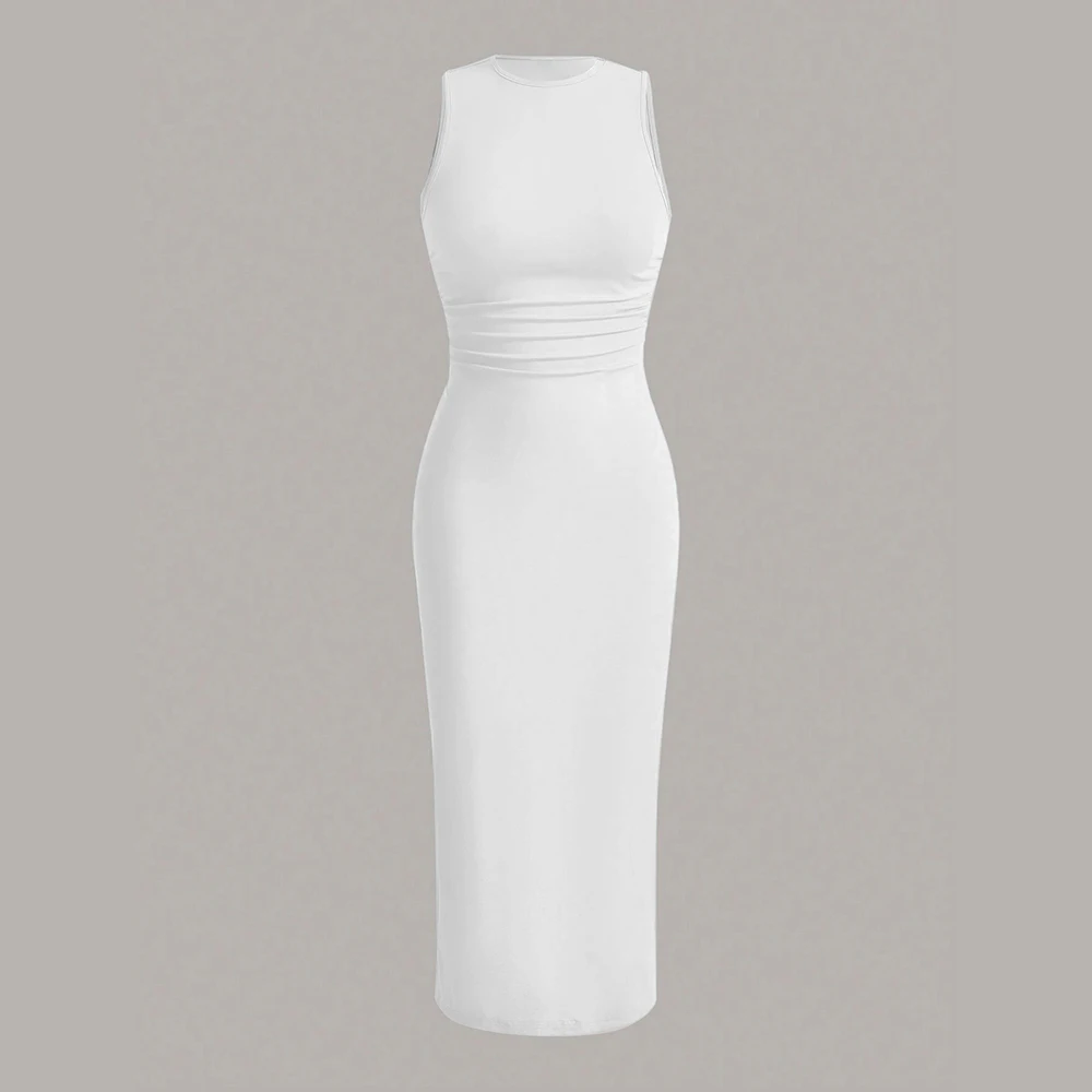 Azarooyi All Seasons Women's Dresses Fashion Fitting Slim French Sleeveless Crew Neck Slim Fit Midi Dresses
Azarooyi All Seasons Women's Dresses Fashion Fitting Slim French Sleeveless Crew Neck Slim Fit Midi Dresses