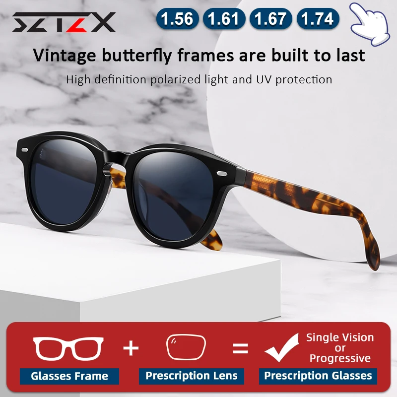 SZTZX Men Retro Round Prescription Myopia Sunglasses Reading Progressive Glasses Fashion Acetate Women Hyperopia Optical Eyeware
SZTZX Men Retro Round Prescription Myopia Sunglasses Reading Progressive Glasses Fashion Acetate Women Hyperopia Optical Eyeware