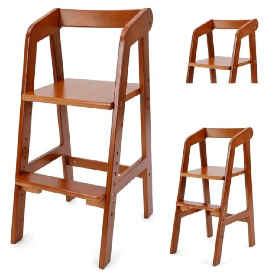 Yoleo Wooden High Chair for Toddlers to Teens Adjustable Dining Feeding Chair with Steps Grows with Child Max 60kg Nut-Brown
Yoleo Wooden High Chair for Toddlers to Teens Adjustable Dining Feeding Chair with Steps Grows with Child Max 60kg Nut-Brown