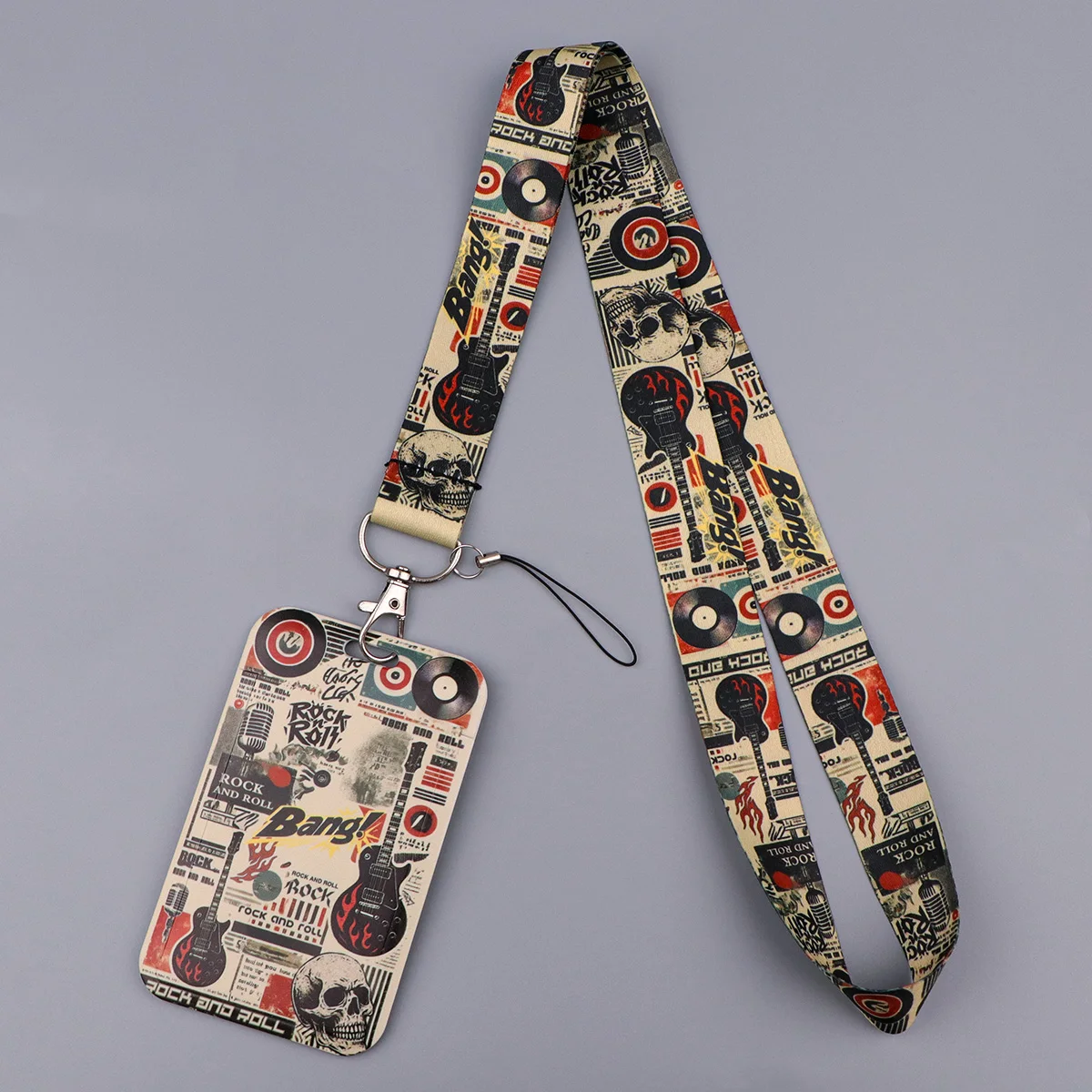 Vintage Rock Guitar Skull Record Credential Holder Lanyards for Key Neck Strap For Card Badge Gym Keychain Keyring Accessories
Vintage Rock Guitar Skull Record Credential Holder Lanyards for Key Neck Strap For Card Badge Gym Keychain Keyring Accessories