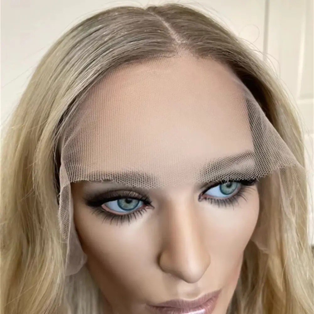 Woman Wigs Ombre Light Golden Blonde Colored Synthetic HD Lace Front Wig with Roots Glueless Preplucked Hairline with Baby Hair
Woman Wigs Ombre Light Golden Blonde Colored Synthetic HD Lace Front Wig with Roots Glueless Preplucked Hairline with Baby Hair