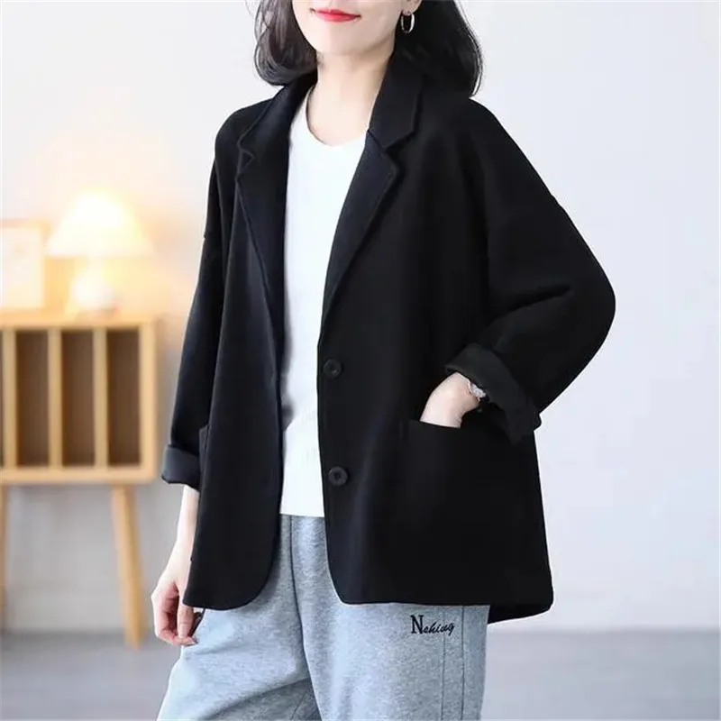 Spring New High-End Pure Cotton Suit Collar Long-Sleeved Blazer Coat Women Loose Casual Elegant Cotton Suit Jacket Female W945
Spring New High-End Pure Cotton Suit Collar Long-Sleeved Blazer Coat Women Loose Casual Elegant Cotton Suit Jacket Female W945
