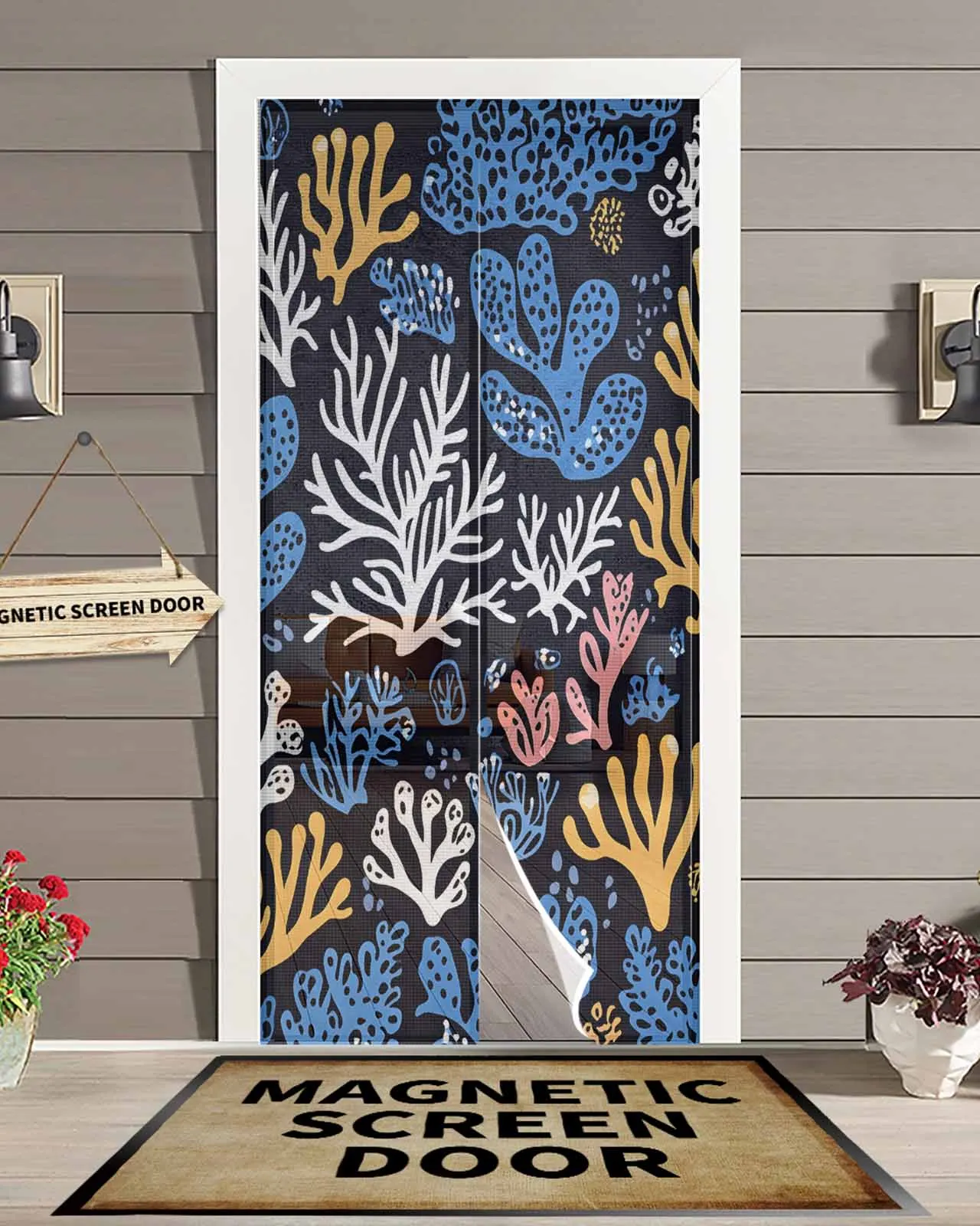 Black Vintage Coral Magnetic Door Curtain Living Room Bedroom Home Anti-mosquito Screen Door Curtain
Black Vintage Coral Magnetic Door Curtain Living Room Bedroom Home Anti-mosquito Screen Door Curtain